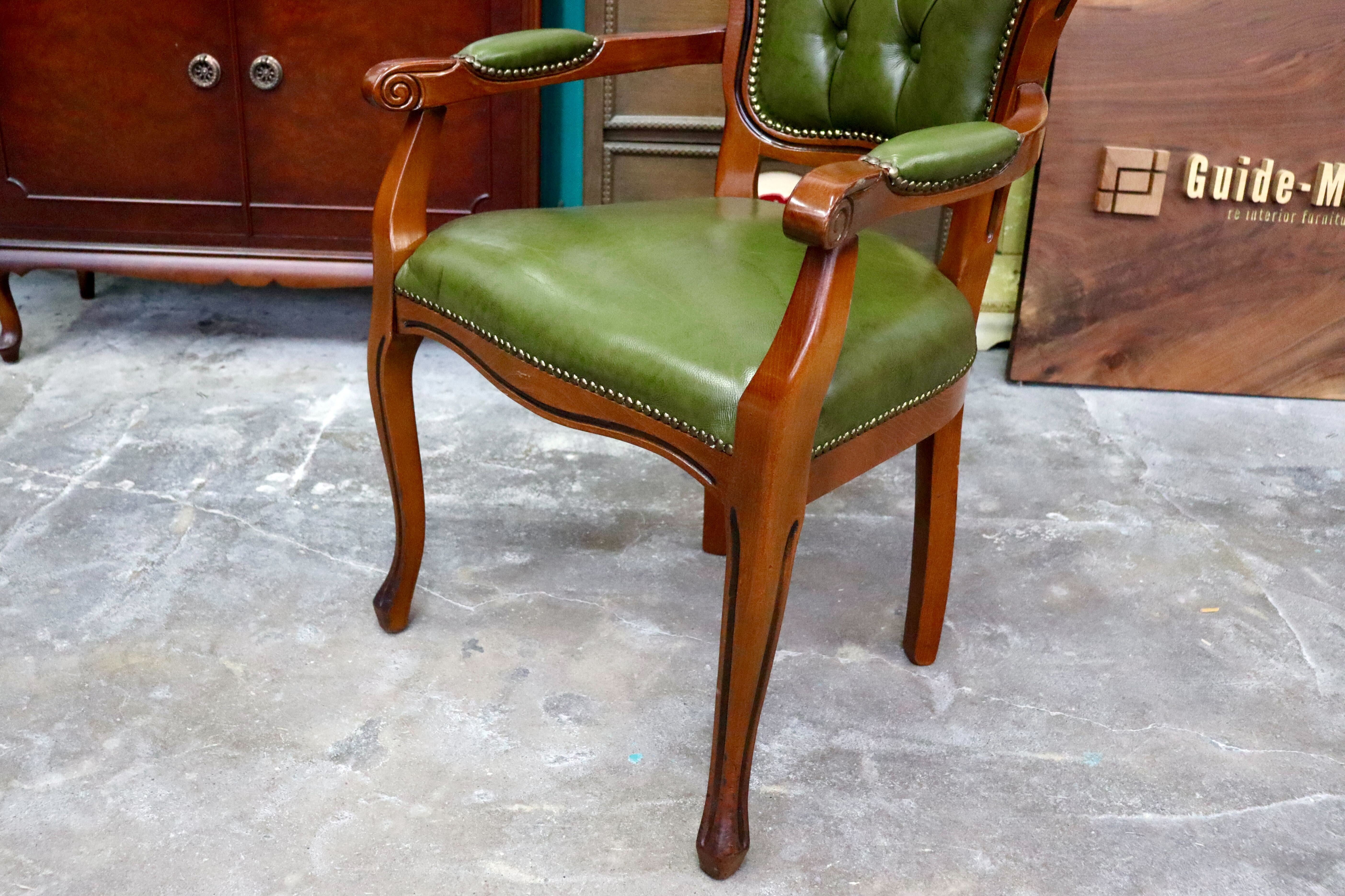 GMIS561T○イタリア ダイニングチェア 食卓椅子 アームチェア アンティーク 猫脚 彫刻 クラシック エレガント ヨーロピアン ロココ