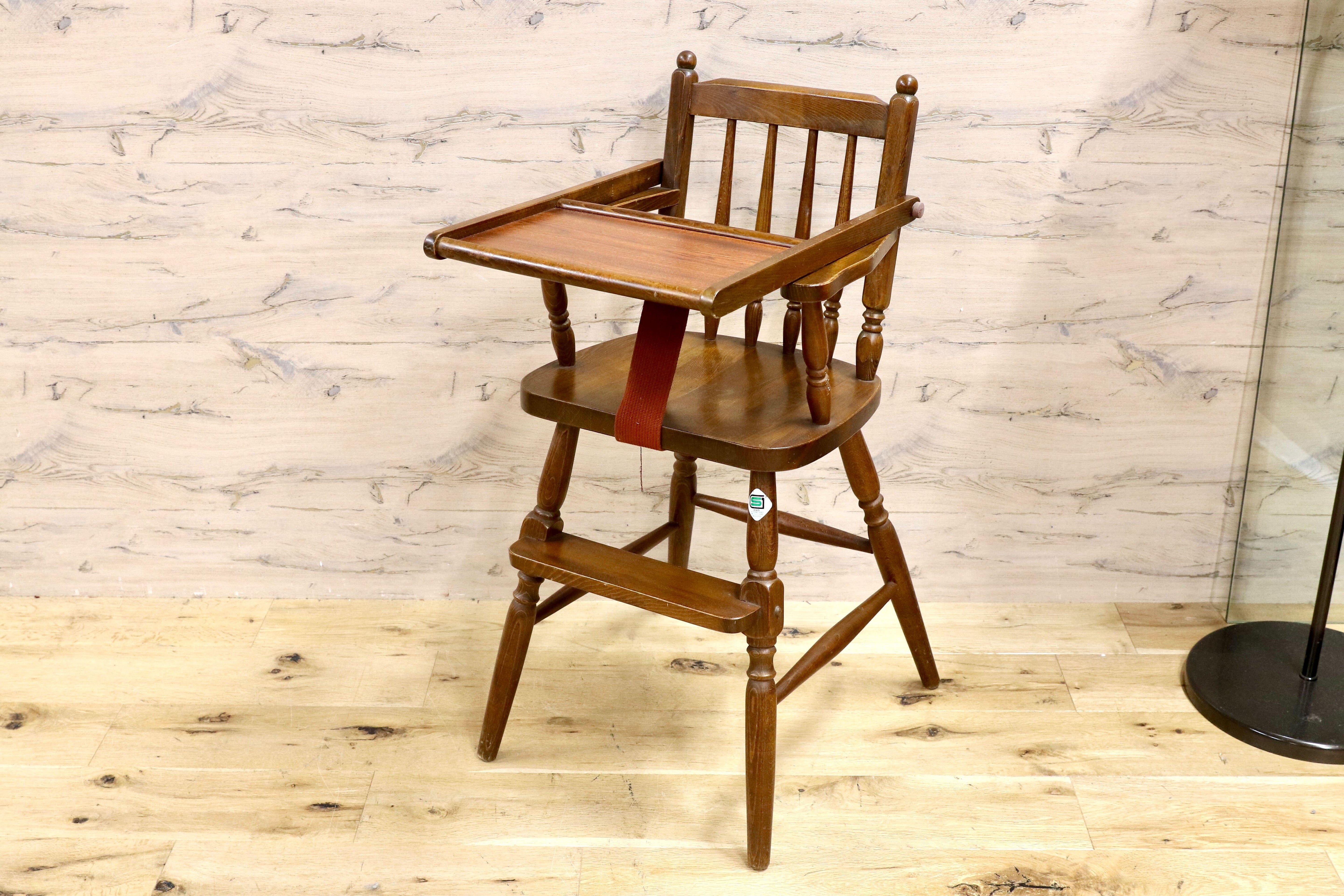 GMHH76○柏木工 / KASHIWA ベビーチェア 子供椅子 アンティーク ヴィンテージ 飛騨家具 レトロ