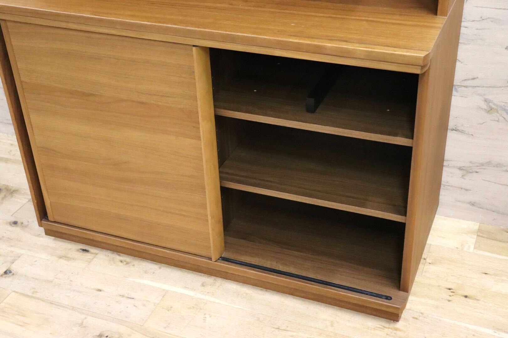 GMIK758○karimoku / カリモク ET4435 キッチンボード 食器棚 レンジボード キャビネット 北欧スタイル ウォールナット 定価約38万