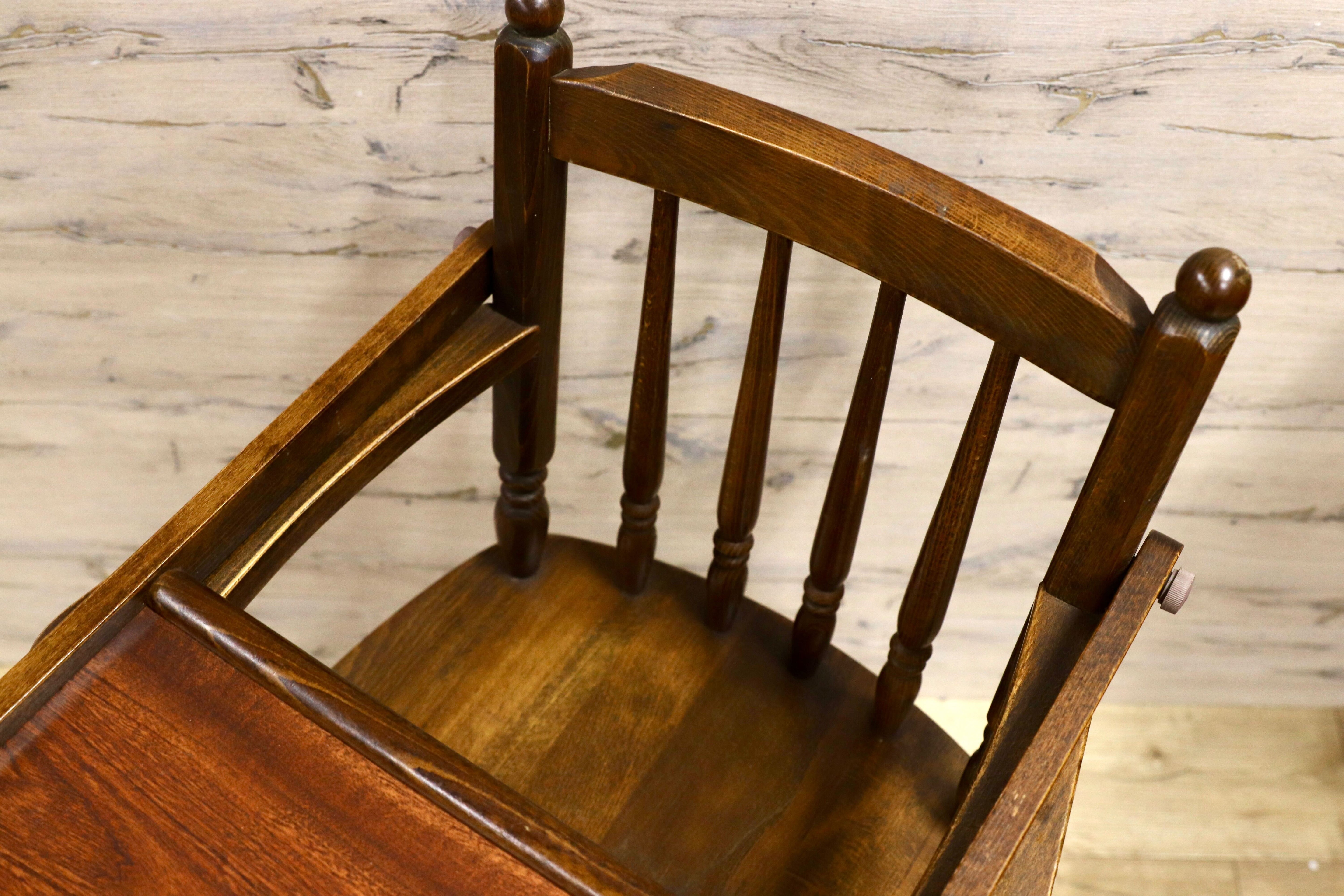 GMHH76○柏木工 / KASHIWA ベビーチェア 子供椅子 アンティーク ヴィンテージ 飛騨家具 レトロ