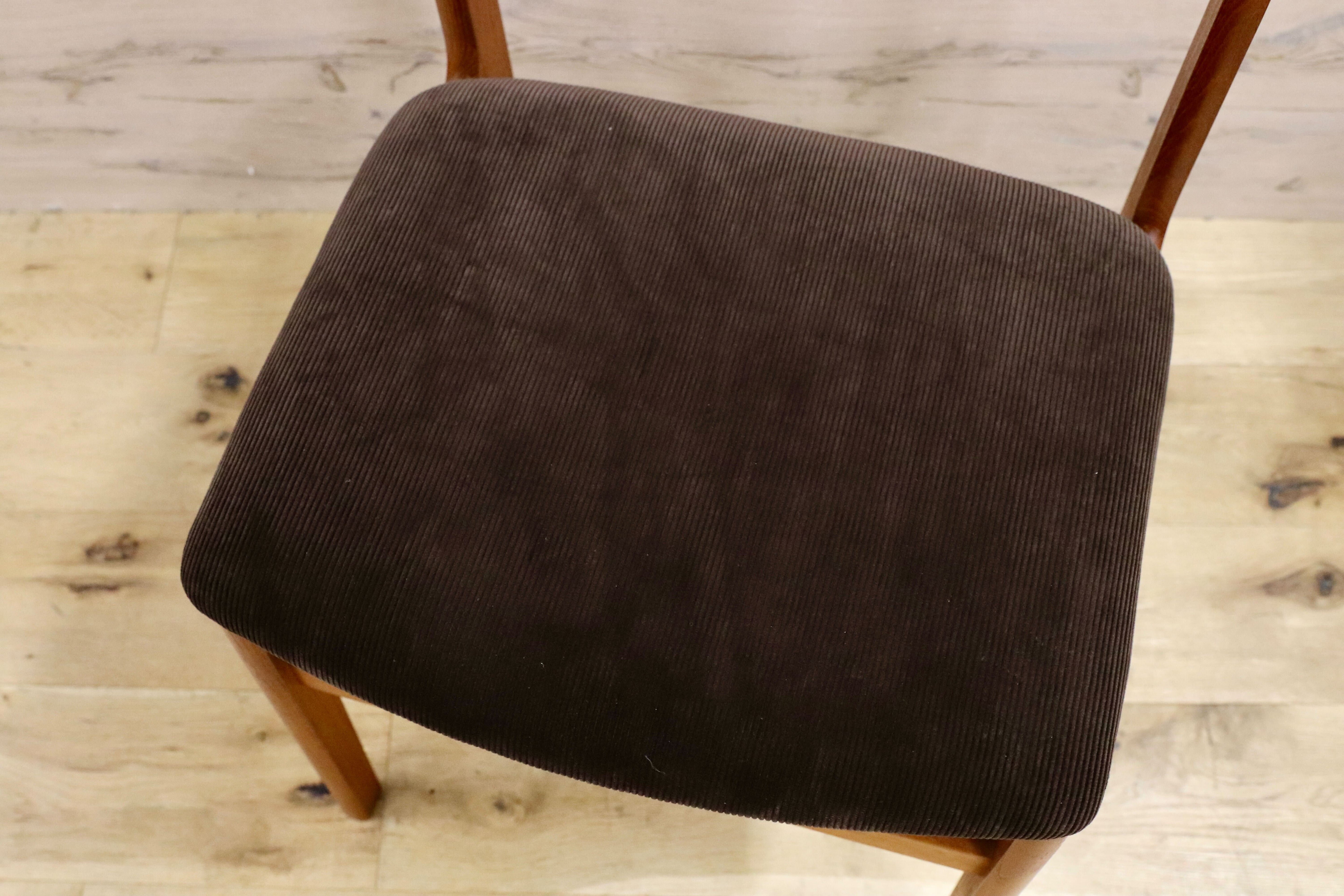 GMHH74○D-Scan ダイニングチェア 椅子 チーク無垢材 北欧 デンマーク 稀少 ヴィンテージ 張替えリペア済 検)JLモラー