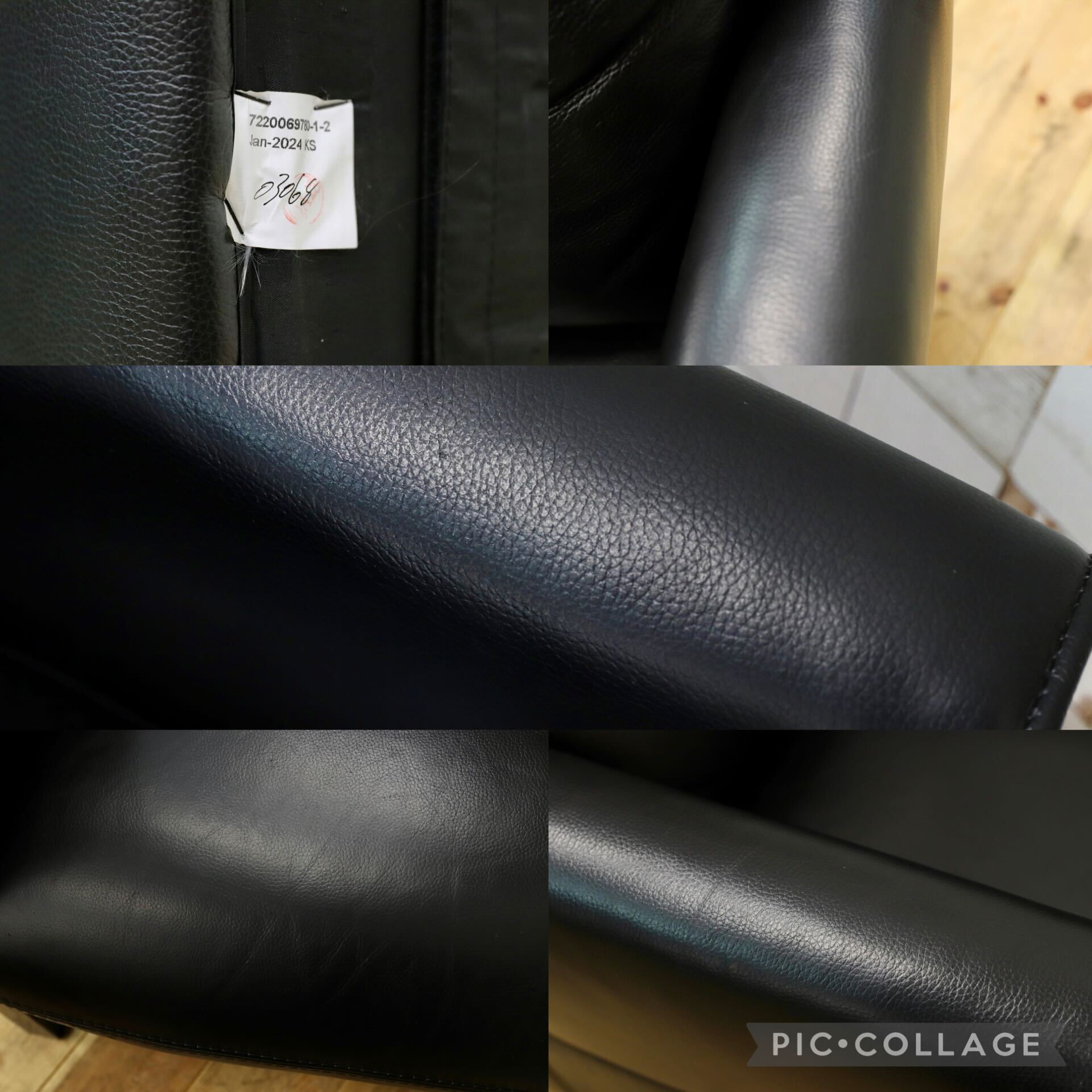 GMIK541○IDC大塚家具 アームチェア「L/S 58N(エルエス58)」革#J-023Cブラック色 1人掛けソファ シングルソファ 24年製 定価約15.2万