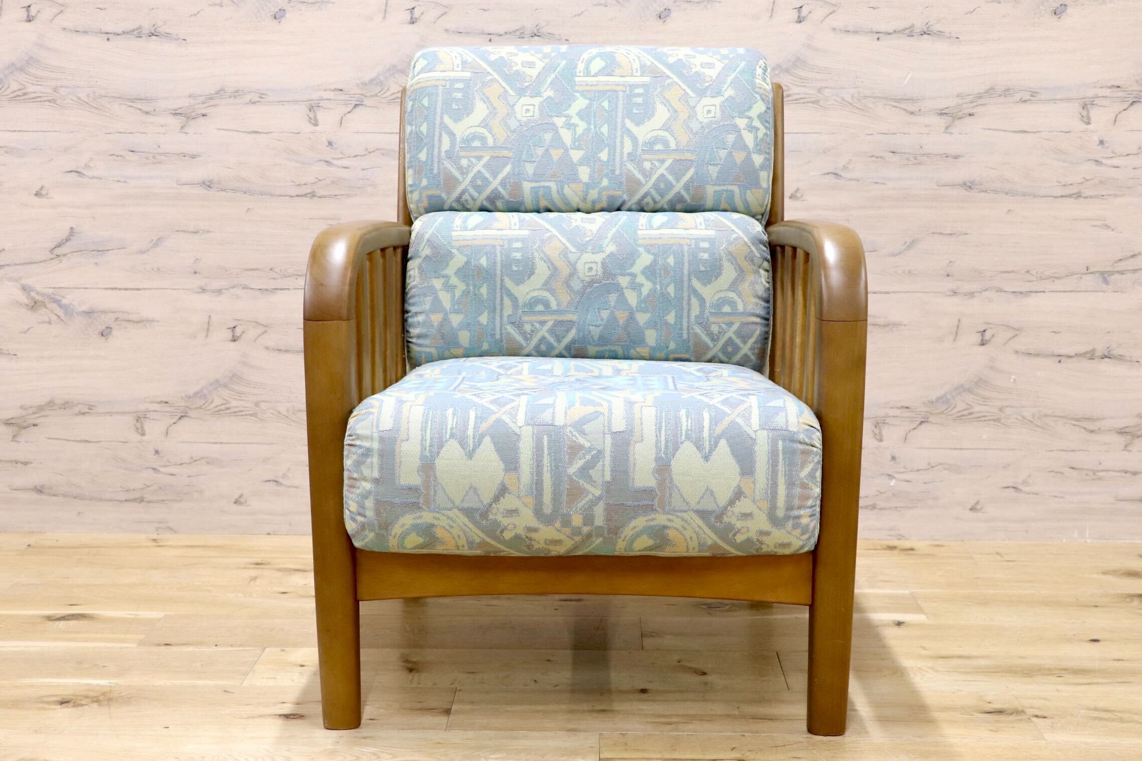 GMIH444B○maruni / マルニ 地中海 ラウンジチェア パーソナルチェア アームチェア 1人掛けソファ ファブリック ヴィンテージ レトロ