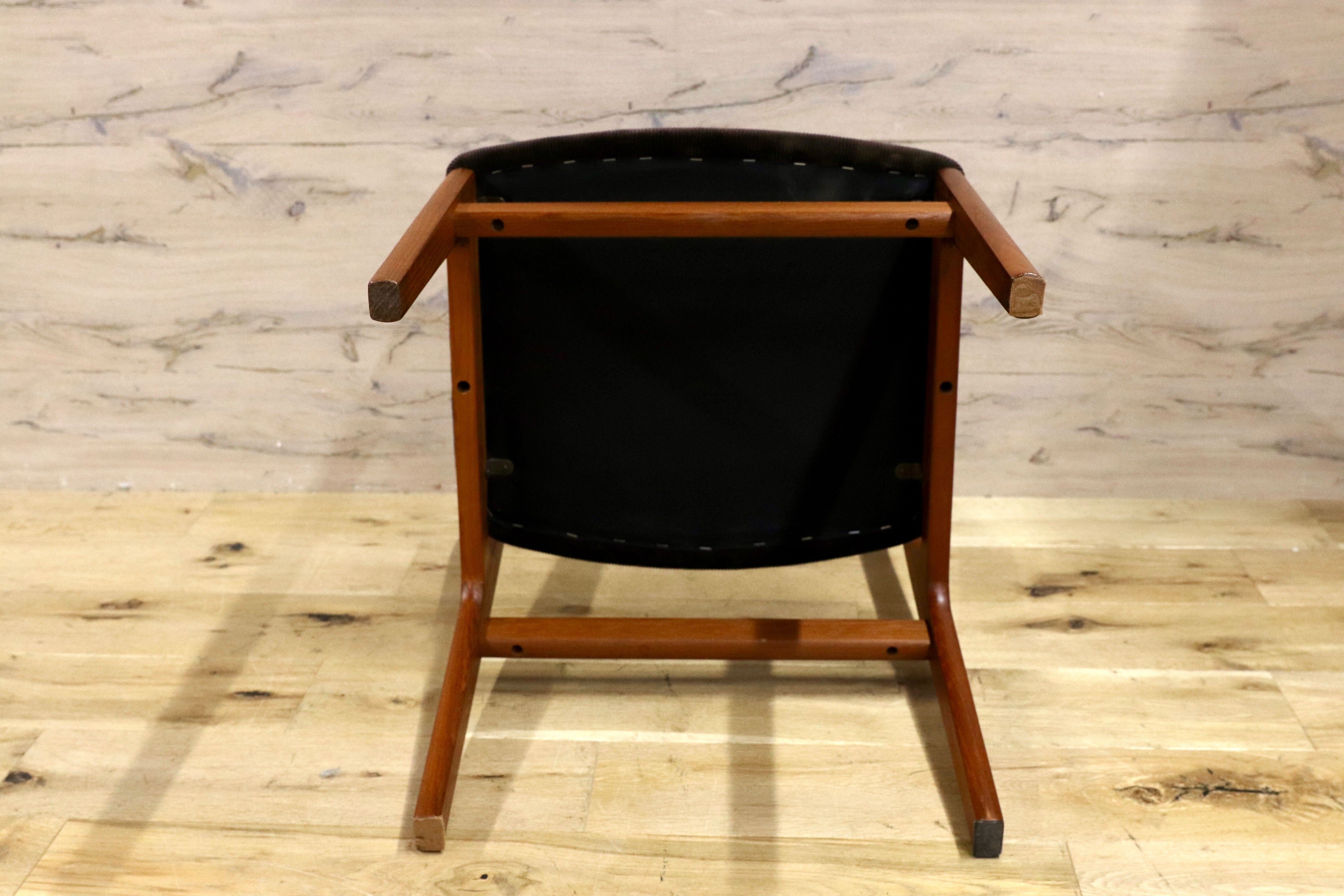 GMHH74○D-Scan ダイニングチェア 椅子 チーク無垢材 北欧 デンマーク 稀少 ヴィンテージ 張替えリペア済 検)JLモラー