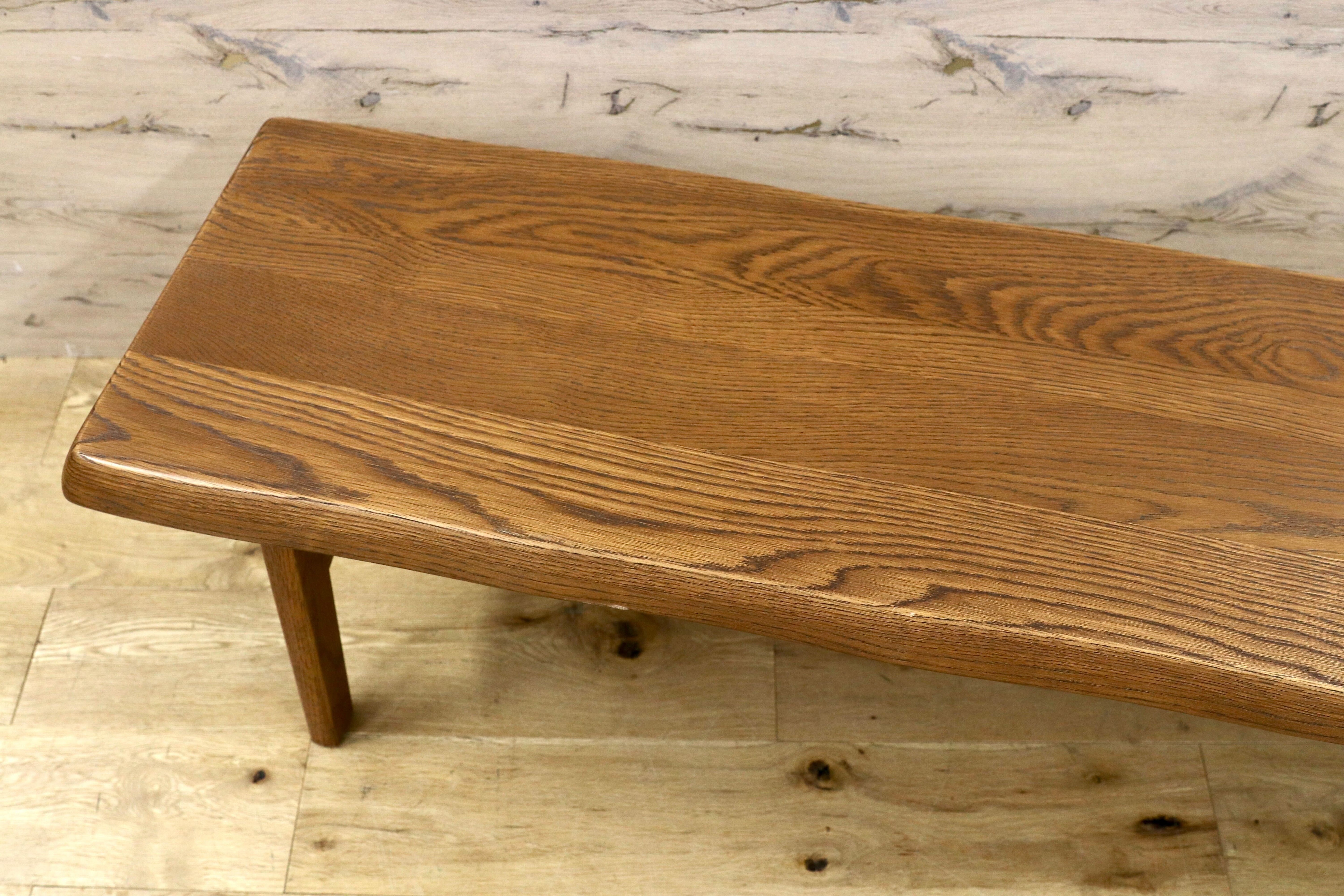 GMHH78○オーク無垢材 ダイニングチェア 椅子 長椅子 ベンチ 和モダン レトロ カントリー カフェ ノスタルジック