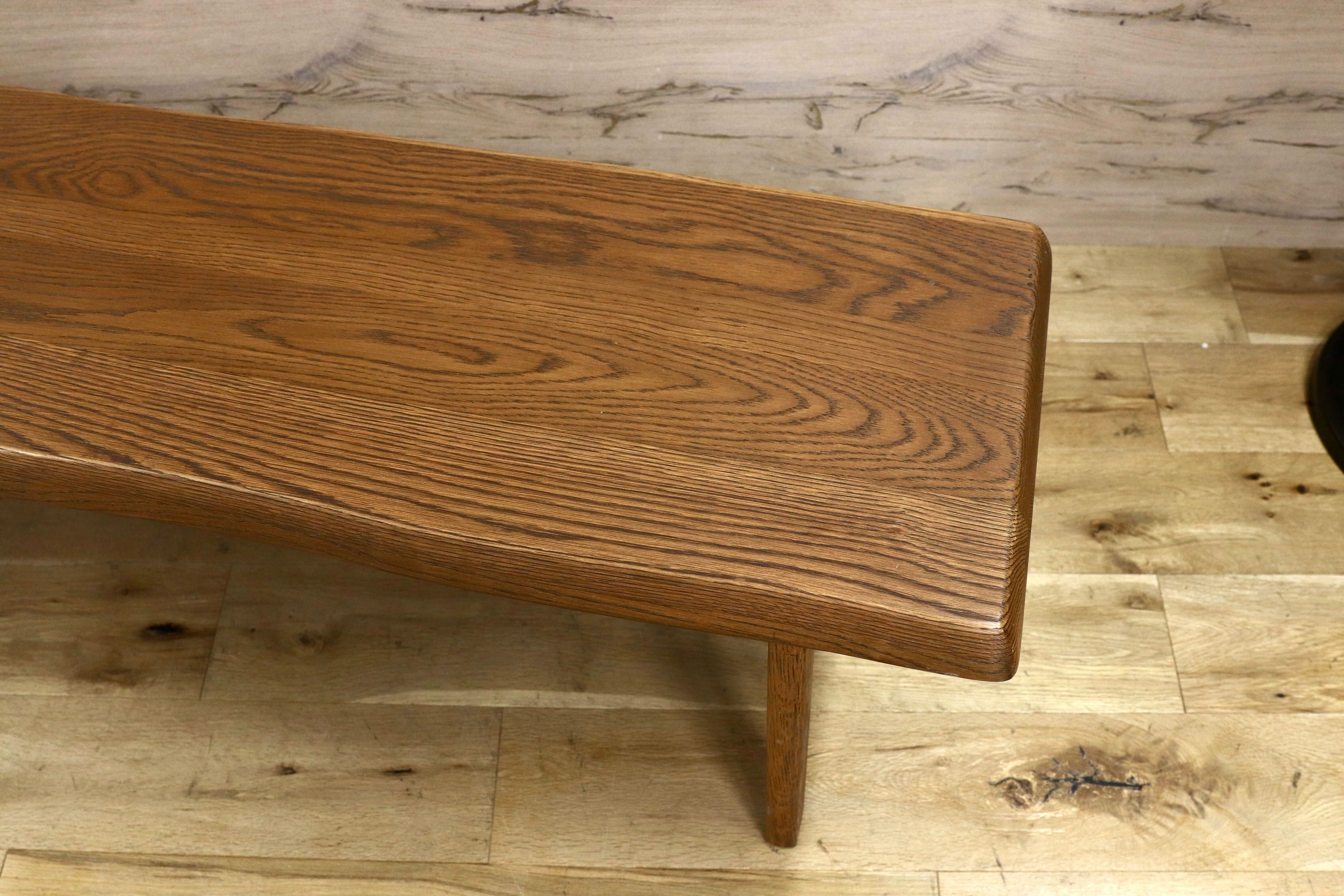 GMHH78○オーク無垢材 ダイニングチェア 椅子 長椅子 ベンチ 和モダン レトロ カントリー カフェ ノスタルジック