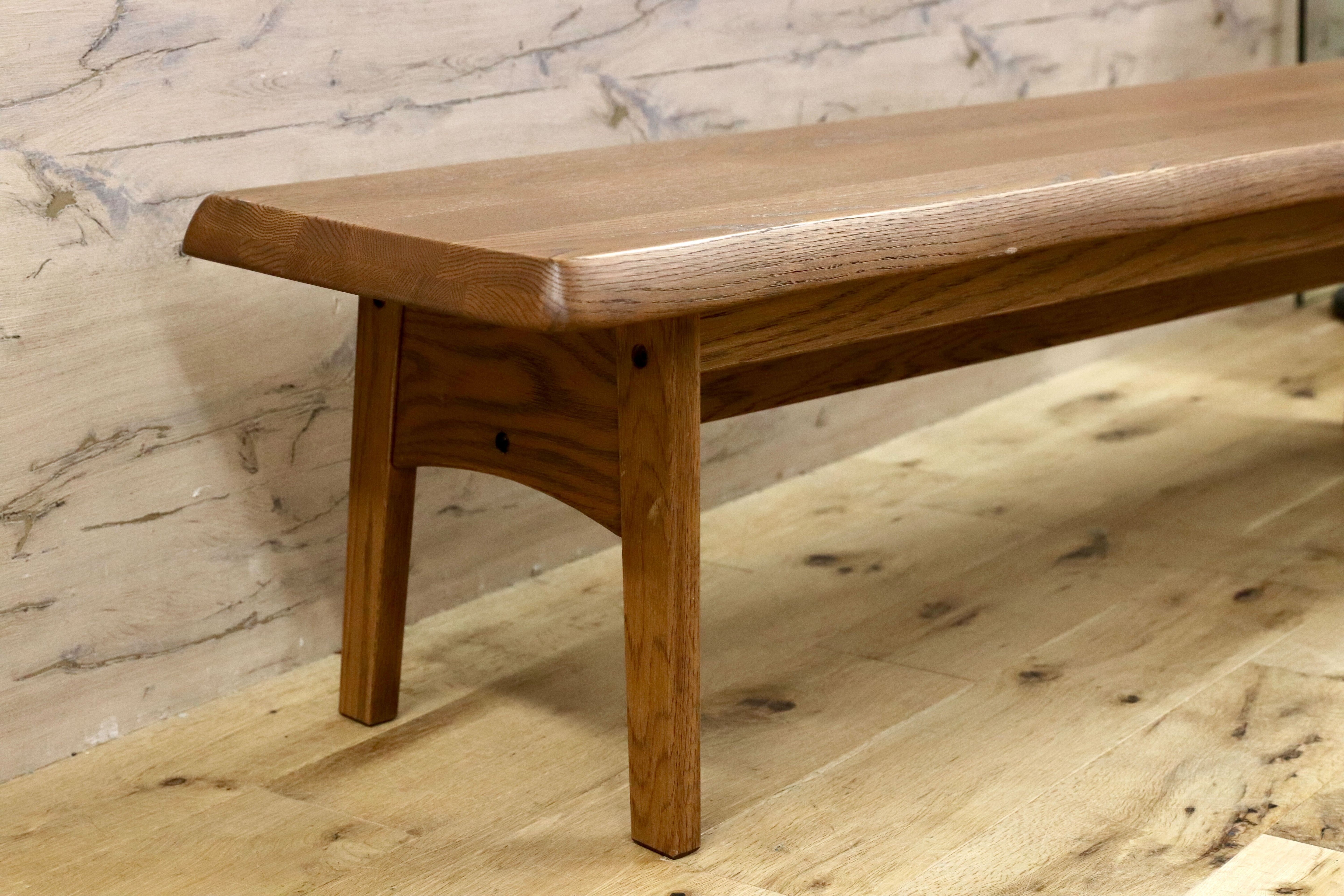 GMHH78○オーク無垢材 ダイニングチェア 椅子 長椅子 ベンチ 和モダン レトロ カントリー カフェ ノスタルジック