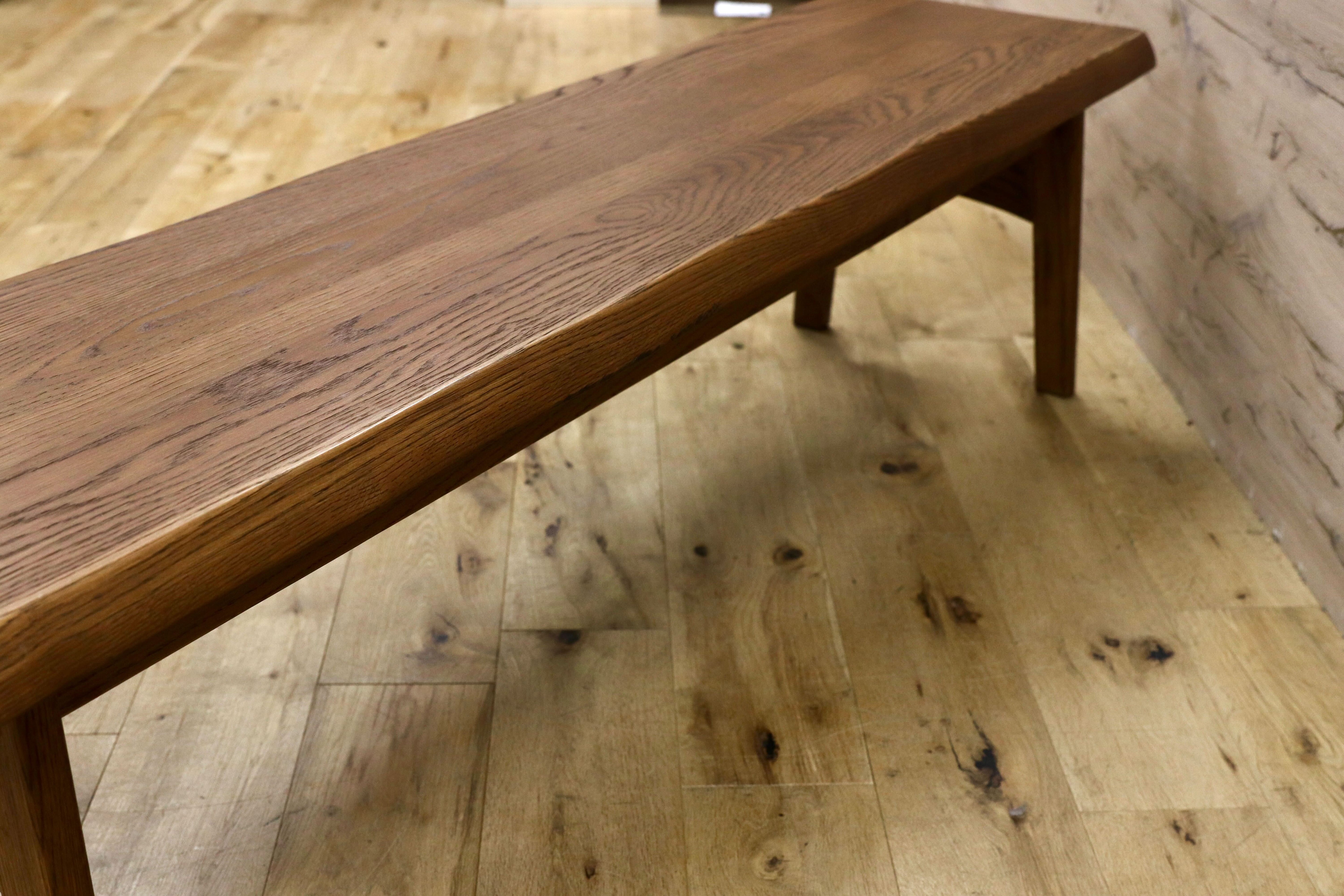 GMHH78○オーク無垢材 ダイニングチェア 椅子 長椅子 ベンチ 和モダン レトロ カントリー カフェ ノスタルジック