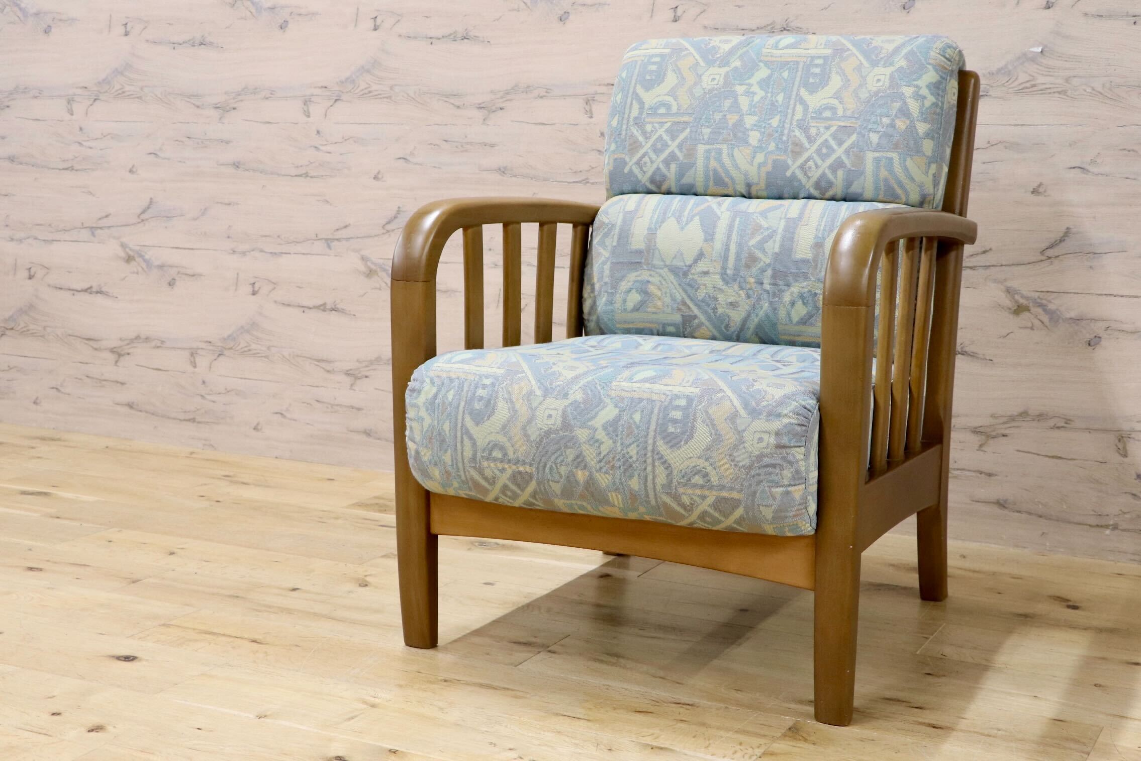 GMIH444C○maruni / マルニ 地中海 ラウンジチェア パーソナルチェア アームチェア 1人掛けソファ ファブリック ヴィンテージ レトロ