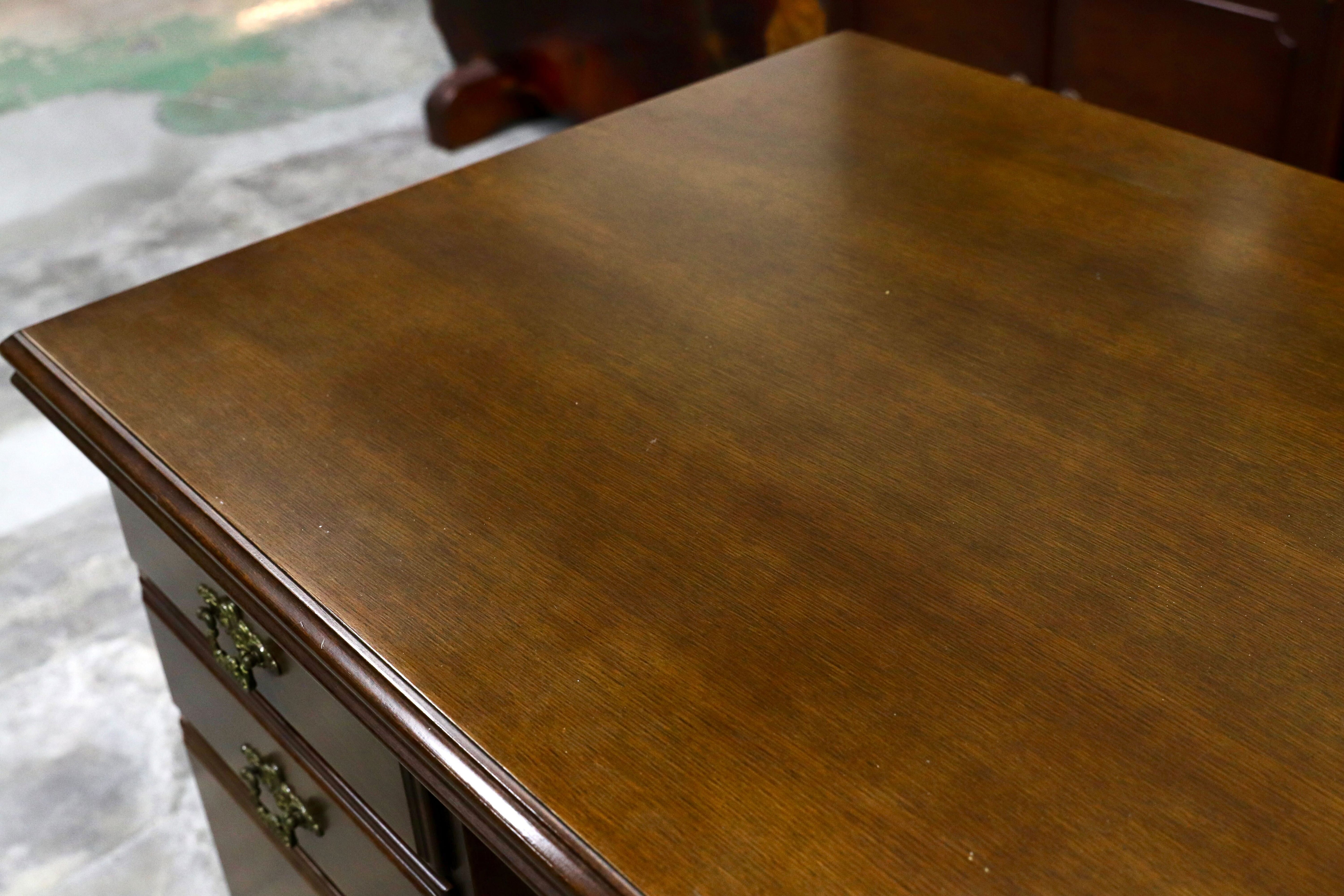 GMIK636○karimoku / カリモク コロニアル 学習机 書斎机 両袖机 カントリー レトロ クラシック 国産家具 アンティーク調 作業台