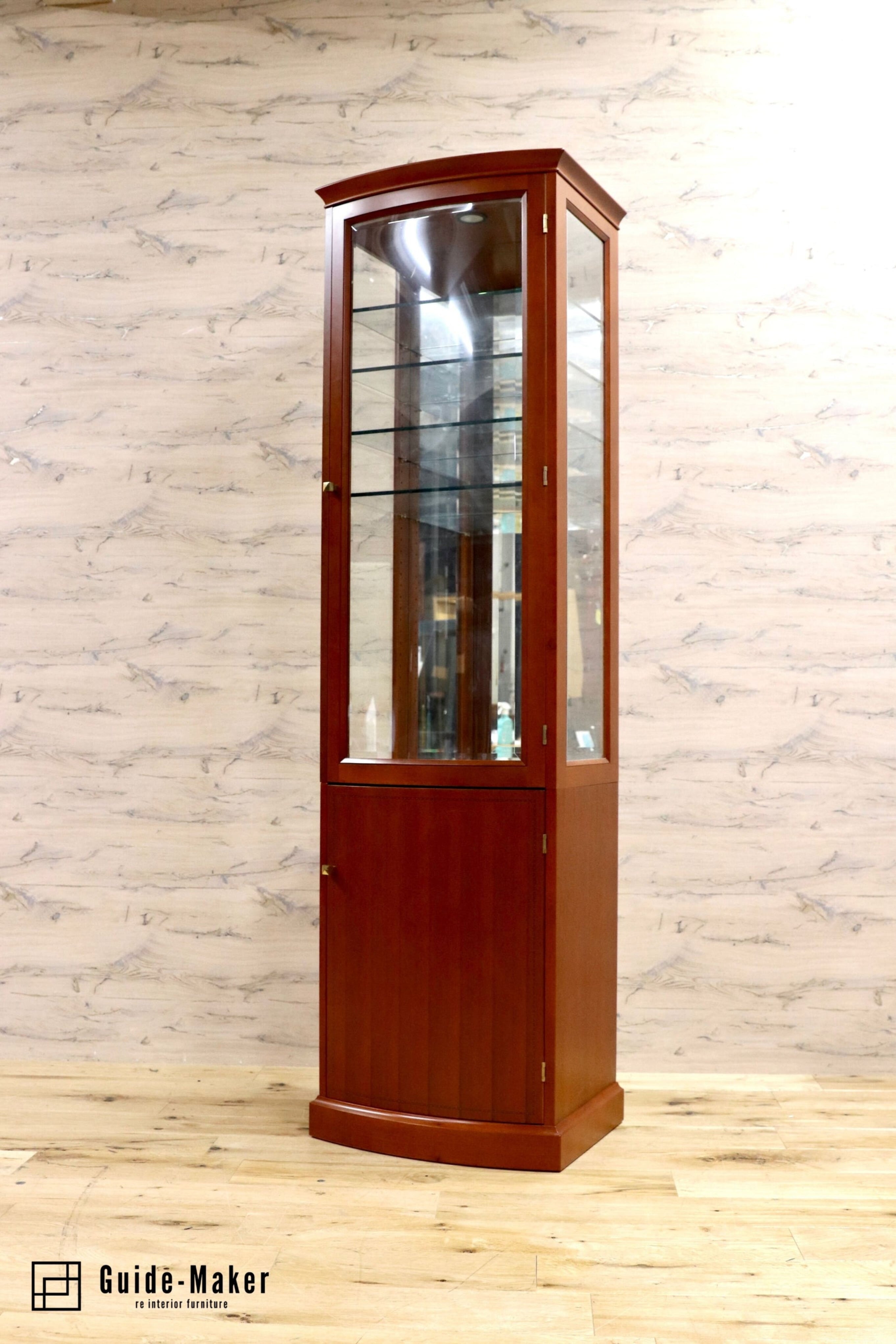 GMFN335○CONDE HOUSE / カンディハウス インテリアセンター キャビネット飾り棚 ショーケース チェリー 北欧スタイル