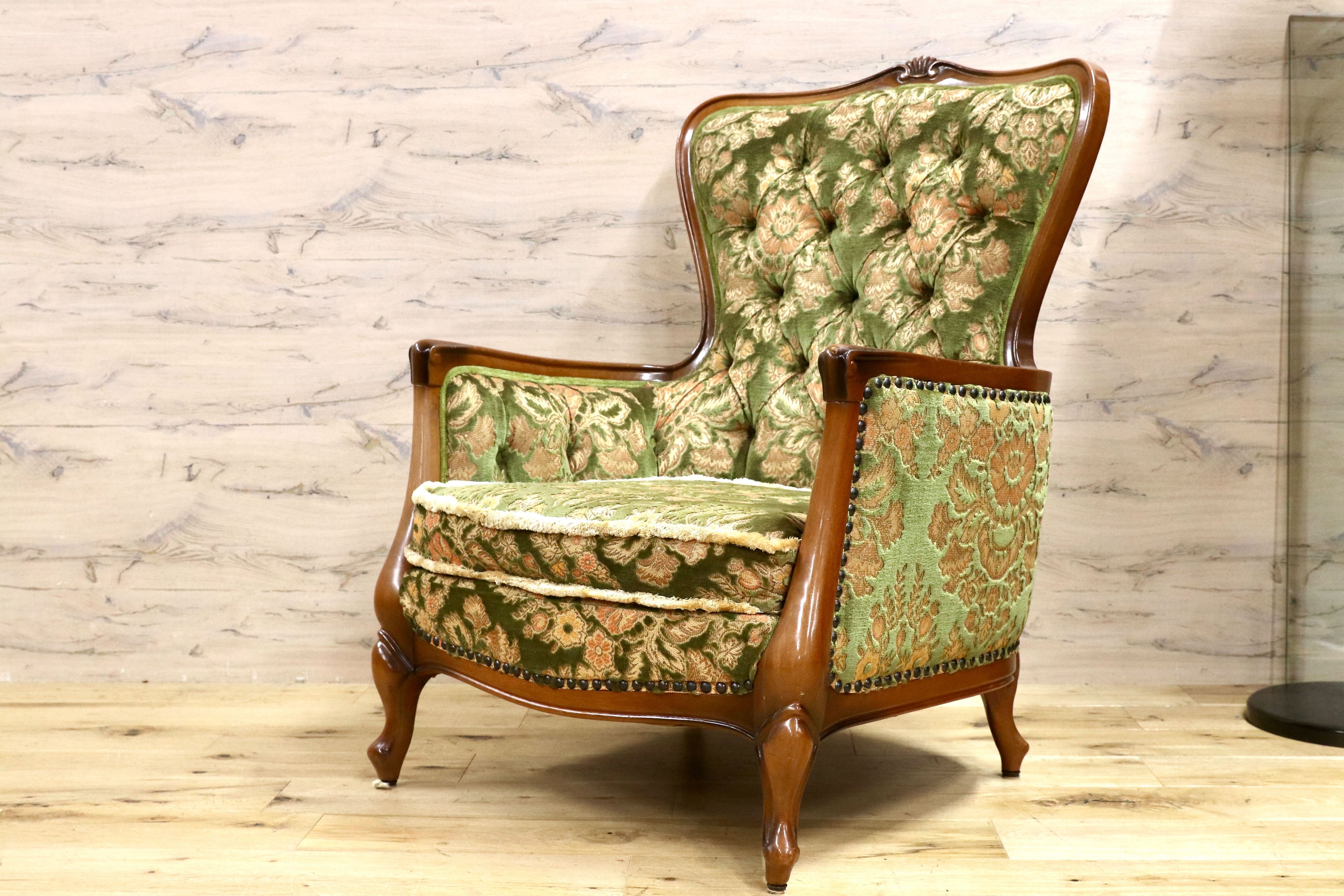 GMHH73A○maruni / マルニ オールドマルニ 1人掛けソファ シングルソファ ラウンジチェア クラシック 応接 ハイバックチェア