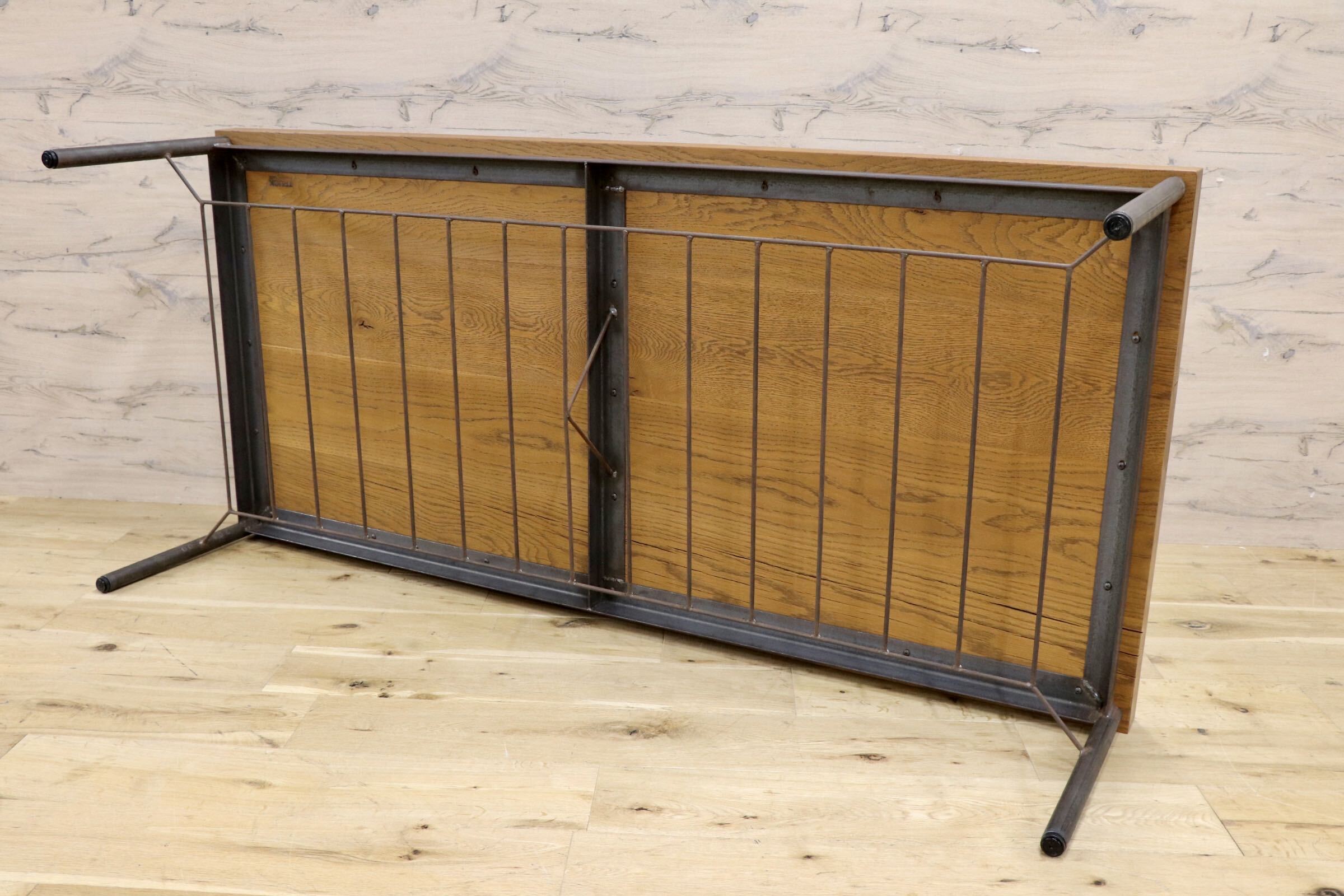 GMJH148○TRUCK FURNITURE / トラックファニチャー OAK IRON-LEG LOW TABLE オーク アイアンレッグ ローテーブル 展示品 定価約24万