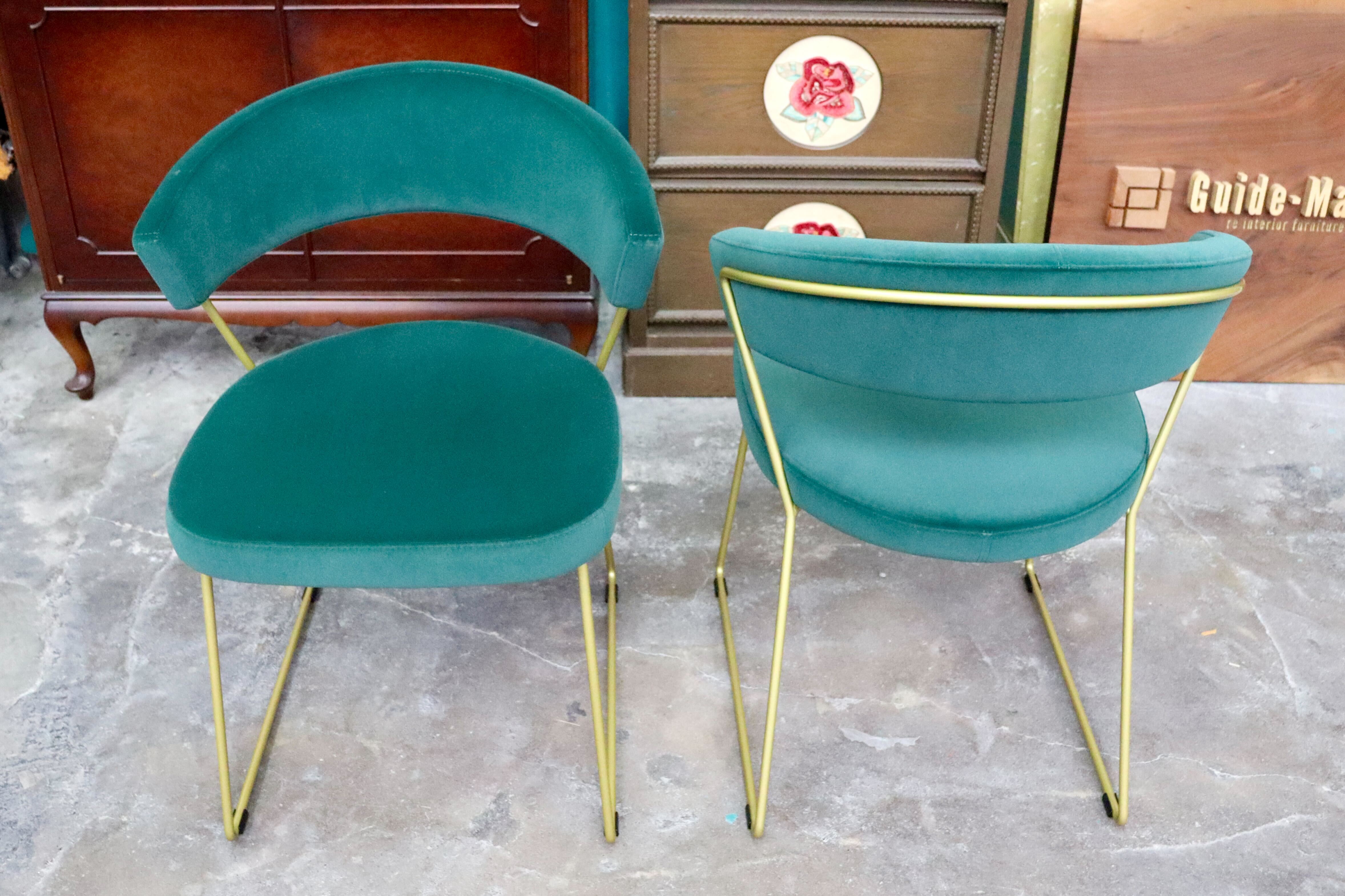 GMIS580A○Calligaris / カリガリス Connubia コヌビア New York ニューヨーク ダイニングチェア 2脚セット ベロア 定価約8.64万 展示品