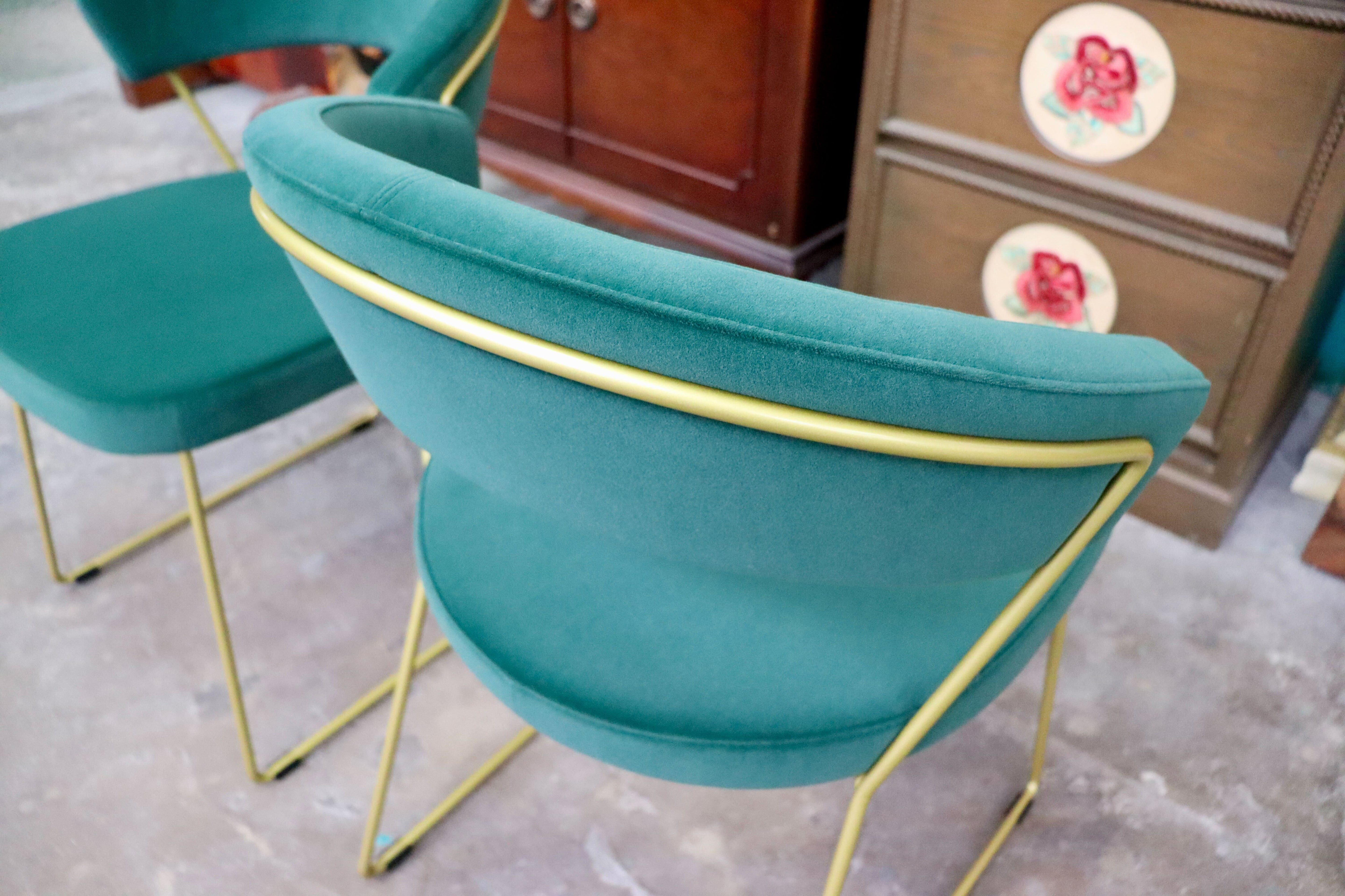 GMIS580A○Calligaris / カリガリス Connubia コヌビア New York ニューヨーク ダイニングチェア 2脚セット ベロア 定価約8.64万 展示品