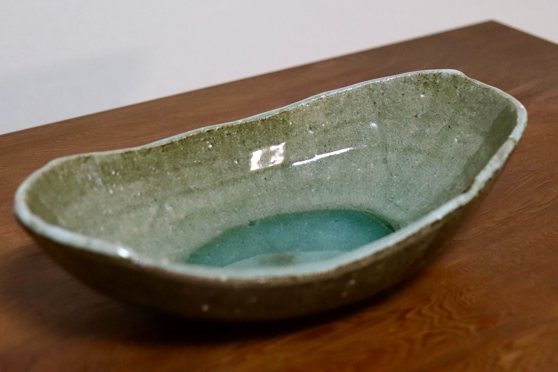GMIO499A◯丹山窯 丹波焼 皿 楕円 陶器 丹波篠山 伝統工芸 未使用