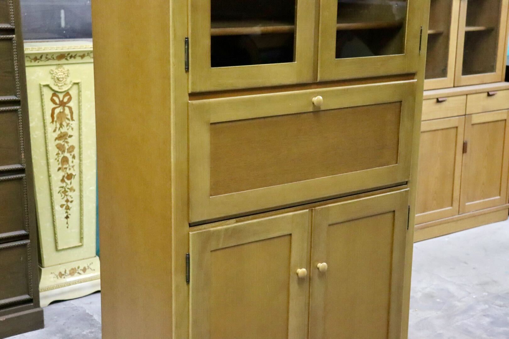 GMIK485○karimoku / カリモク ライティングデスク 本棚 キャビネット 飾り棚 パソコンデスク モダン 国産家具