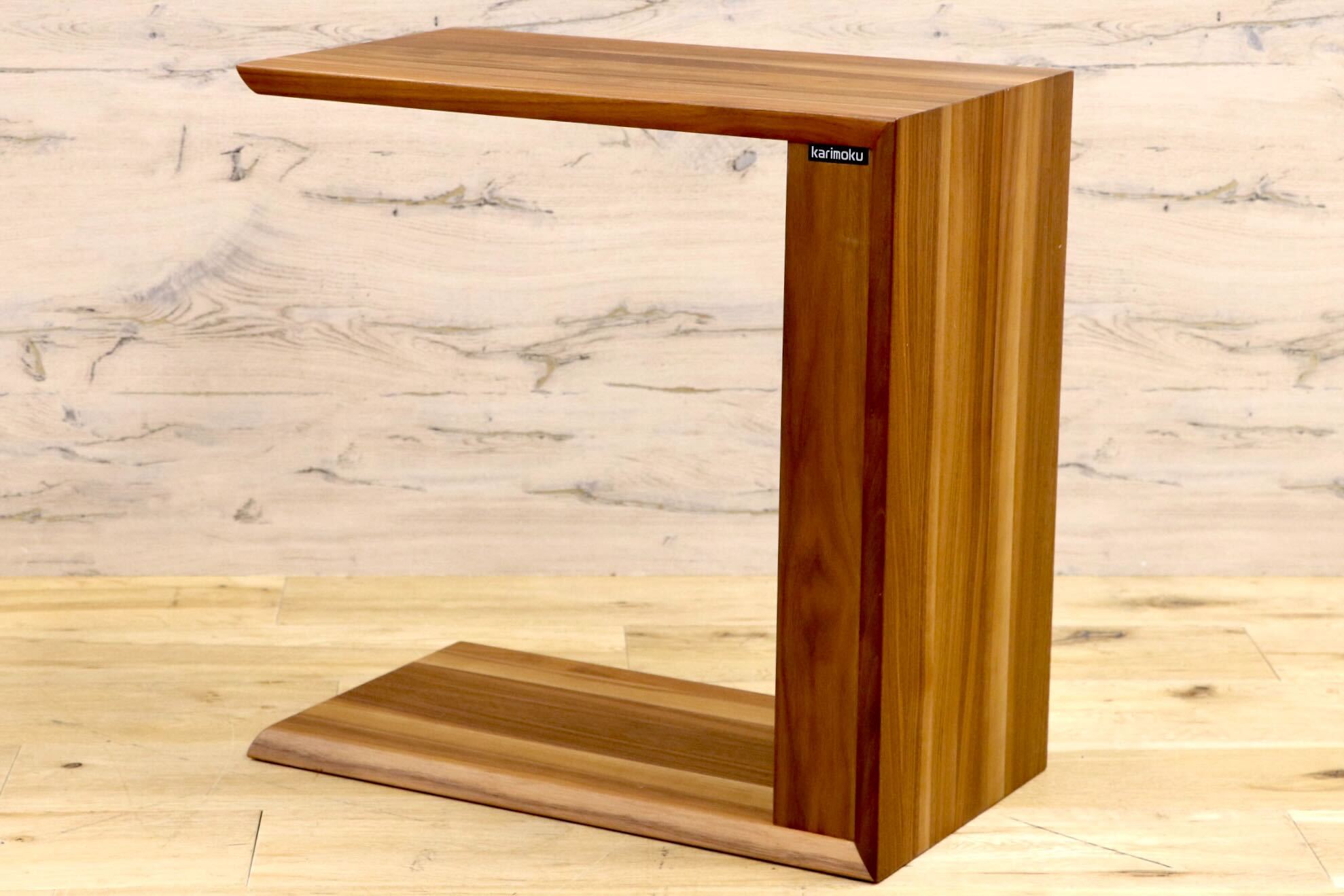 GMIK892○karimoku / カリモク TU1757 サイドテーブル ナイトテーブル コーヒーテーブル ベッドサイド コの字型テーブル ウォールナット材