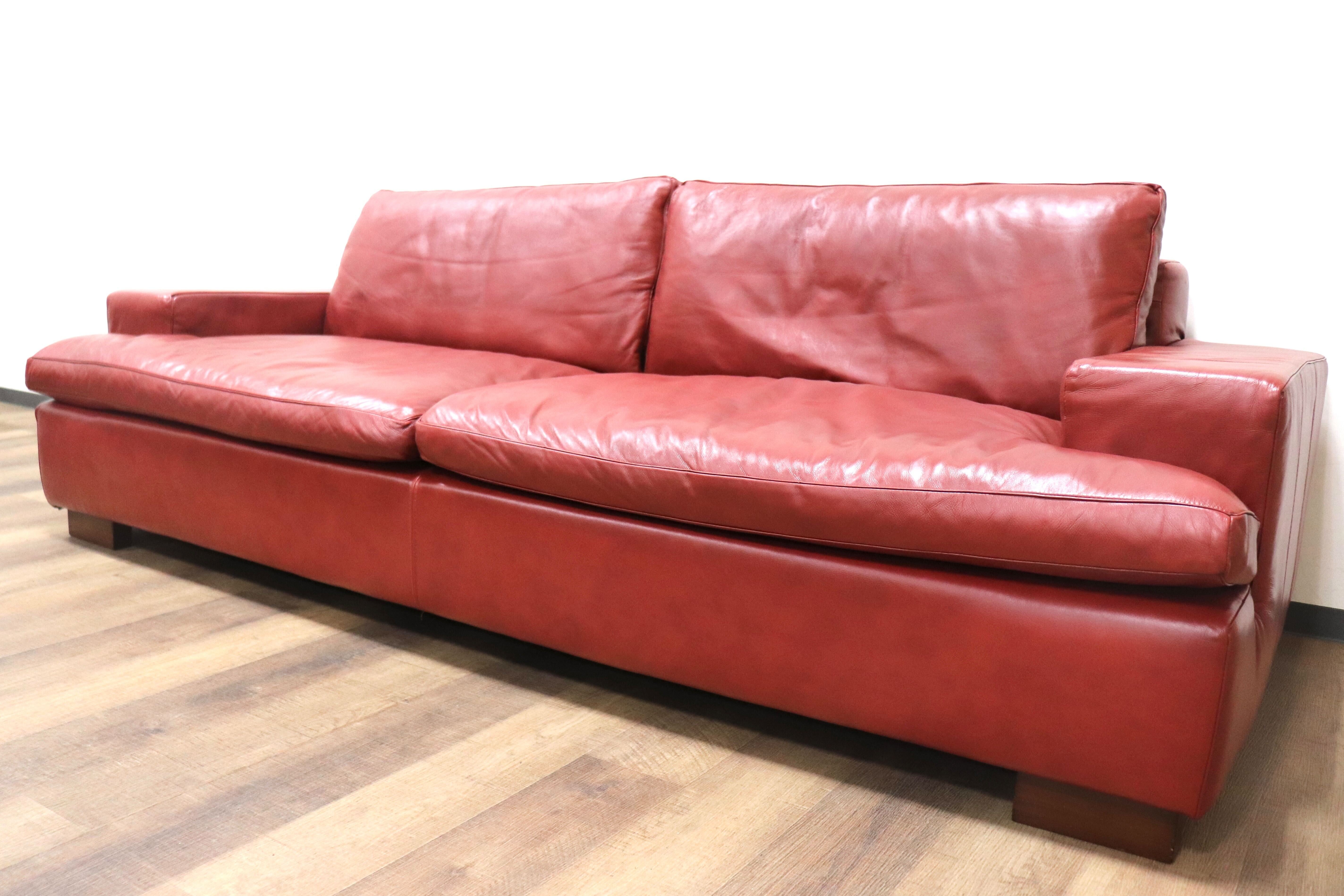 GMGH515○ACTUS/ アクタス five by five ファイブバイファイブ GRAHAM SOFA グラハムソファ 3人掛けソファ 総革 定価約41万
