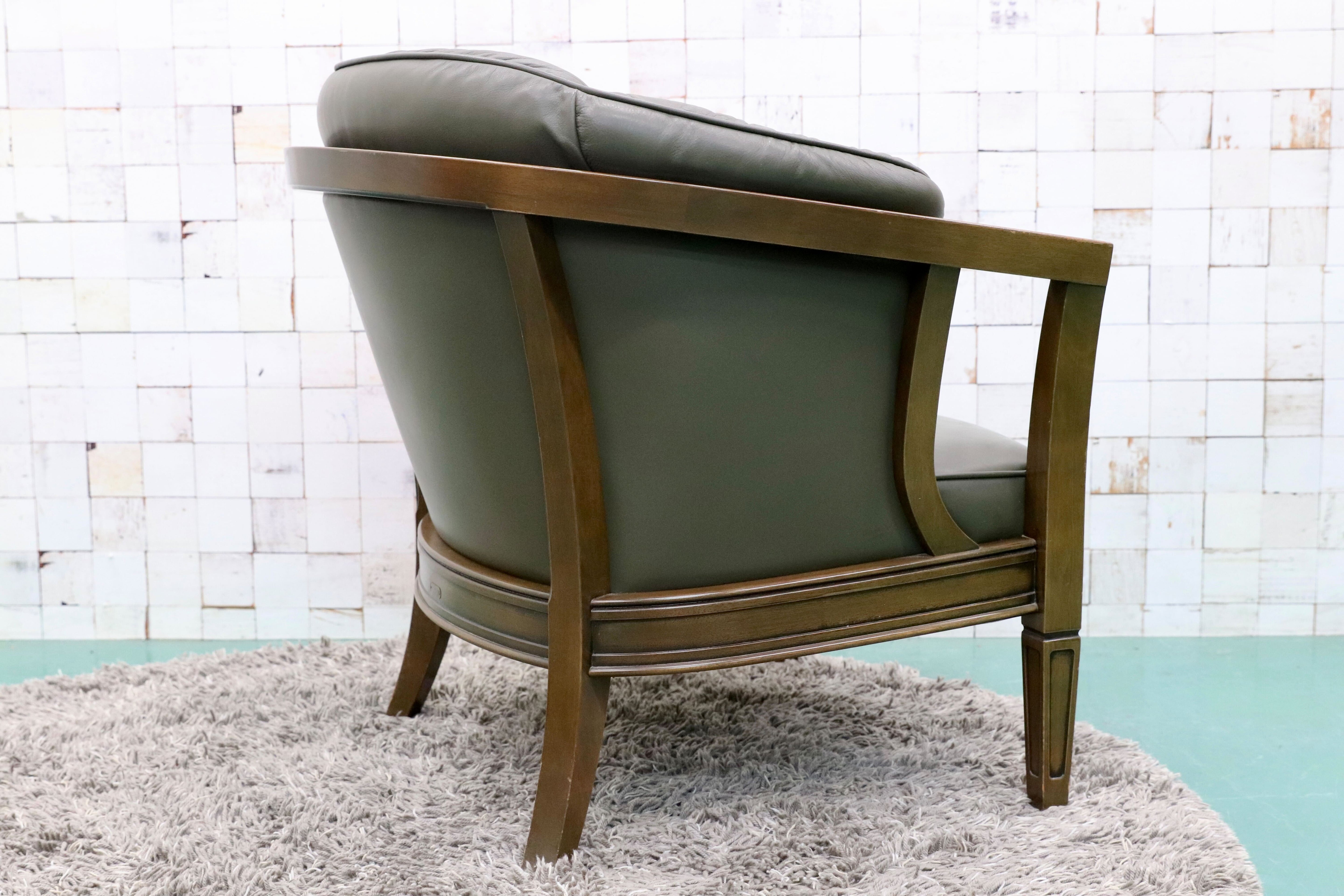 GMGK339A○maruni / マルニ ROYAL ロイヤル シャルル 地中海 1人掛けソファ ラウンジチェア 本革 クラシック 国産家具 定価約43万