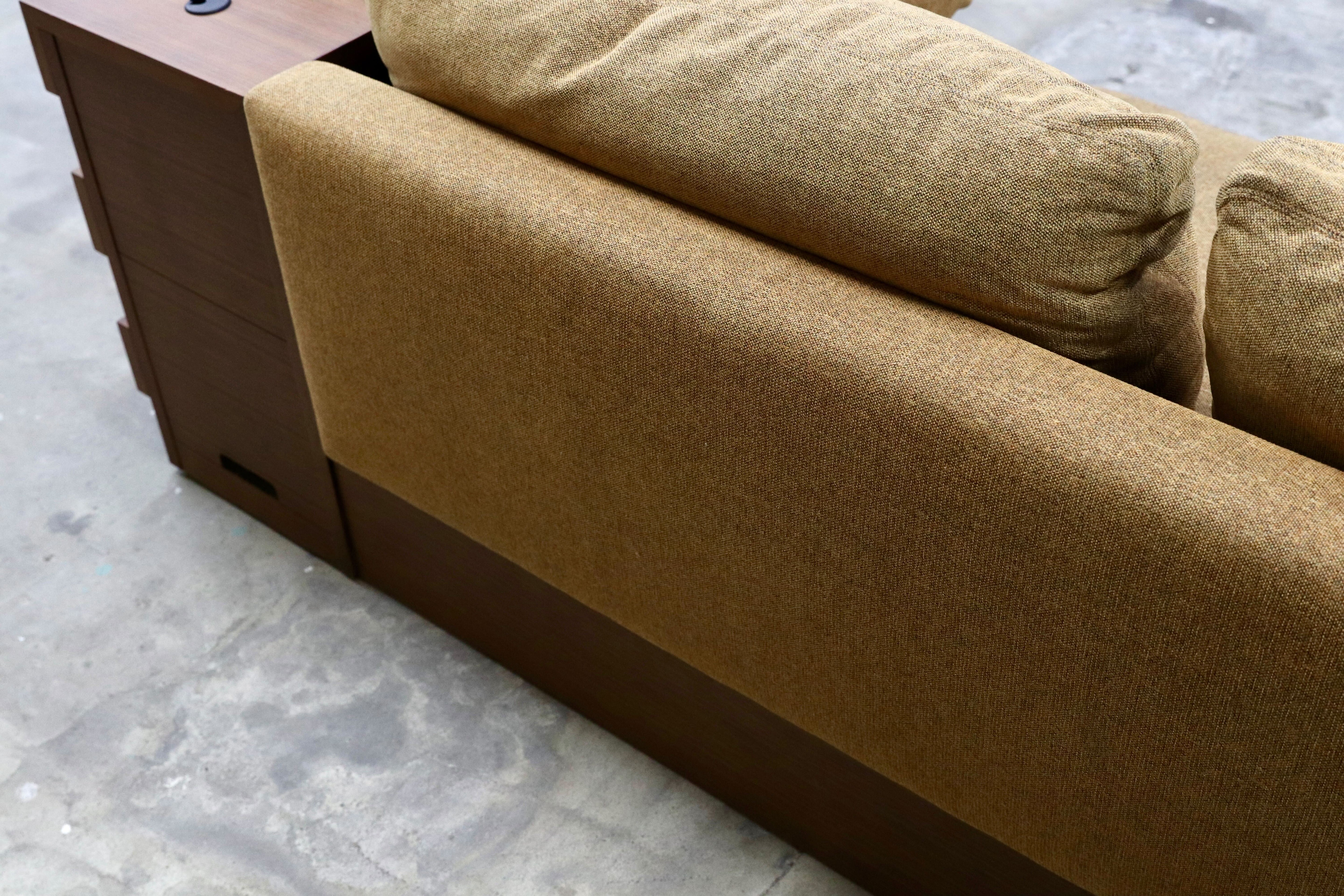 GMIK649○CONDE HOUSE / カンディハウス 2人掛けワイドソファ ラブソファ 羽毛 ファブリック 北海道旭川