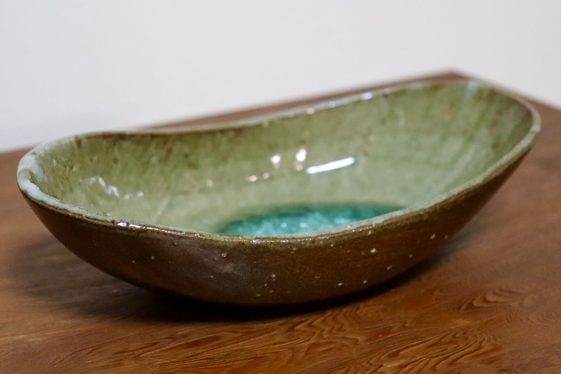 GMIO499C◯丹山窯 丹波焼 皿 楕円 陶器 丹波篠山 伝統工芸 未使用