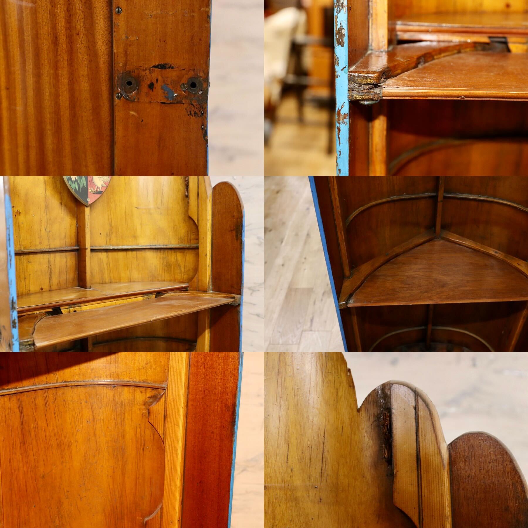 GMFH402○西洋 英国 イギリス アンティーク オブジェ ラック ボートメイク 船古材 一点物 輸入家具