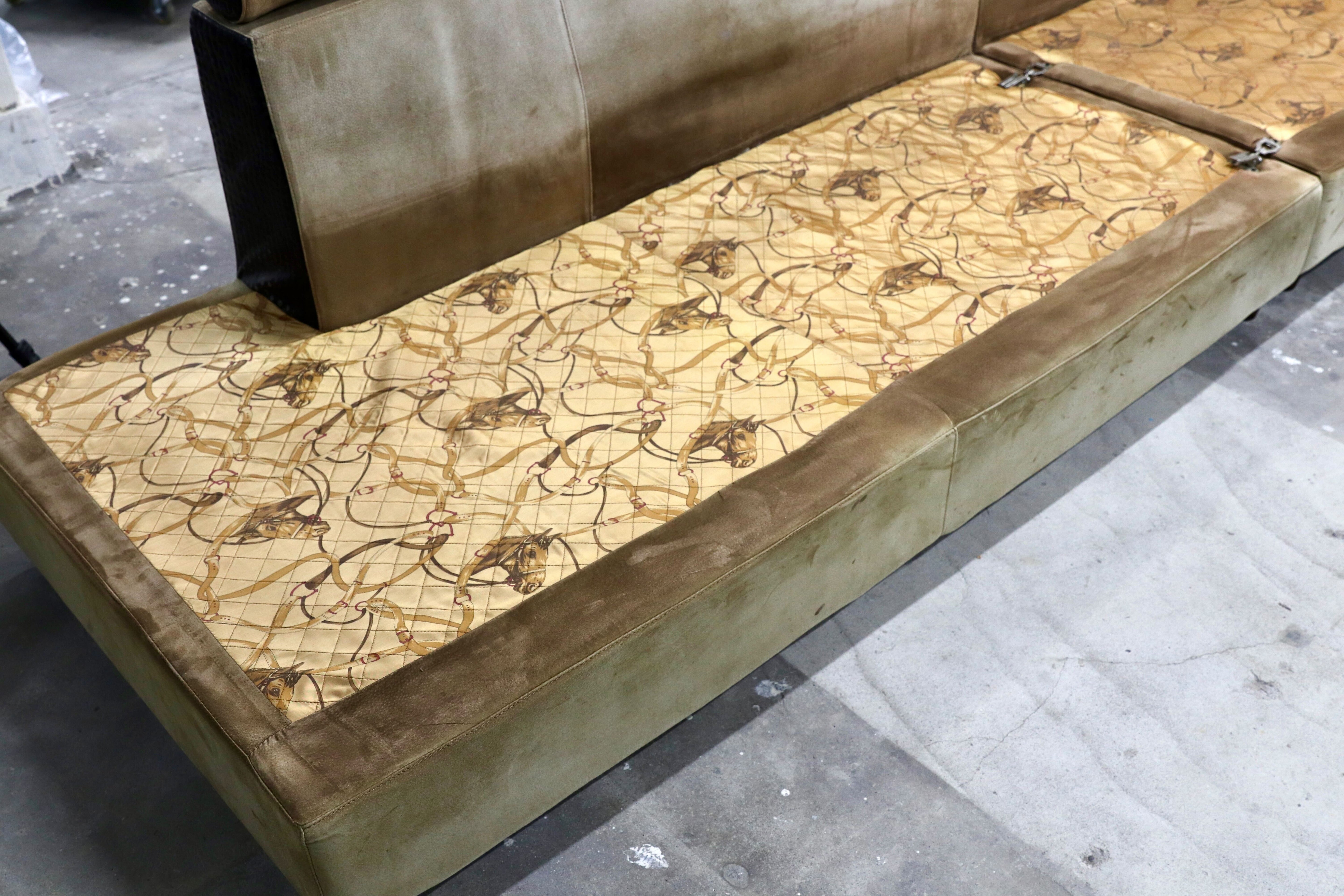 GMIK639○GUCCI / グッチ Formitalia フォルミタリア 最高級 カウチソファ セパレートソファ パオロ・グッチ イタリアモダン 約500万 稀少