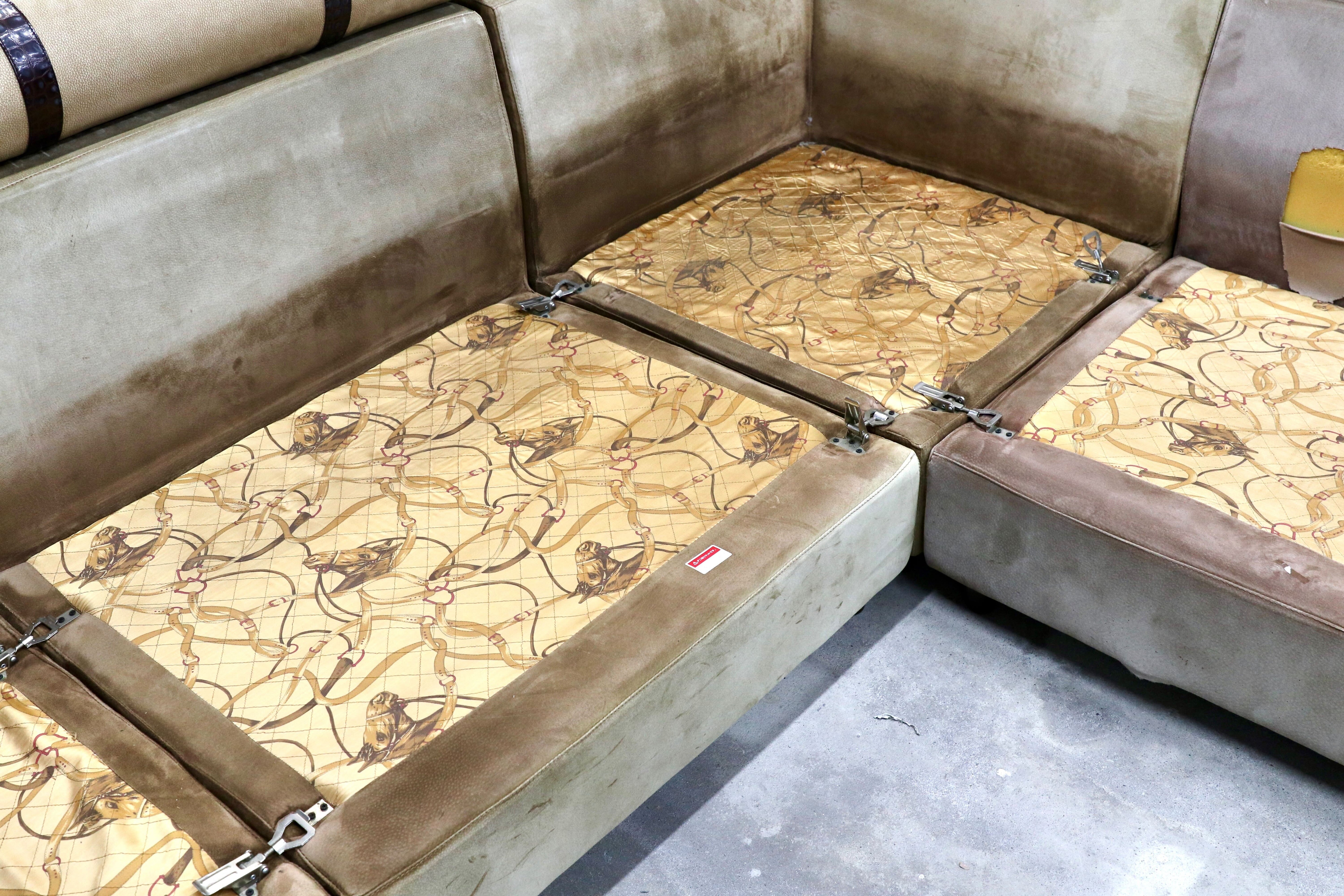 GMIK639○GUCCI / グッチ Formitalia フォルミタリア 最高級 カウチソファ セパレートソファ パオロ・グッチ イタリアモダン 約500万 稀少