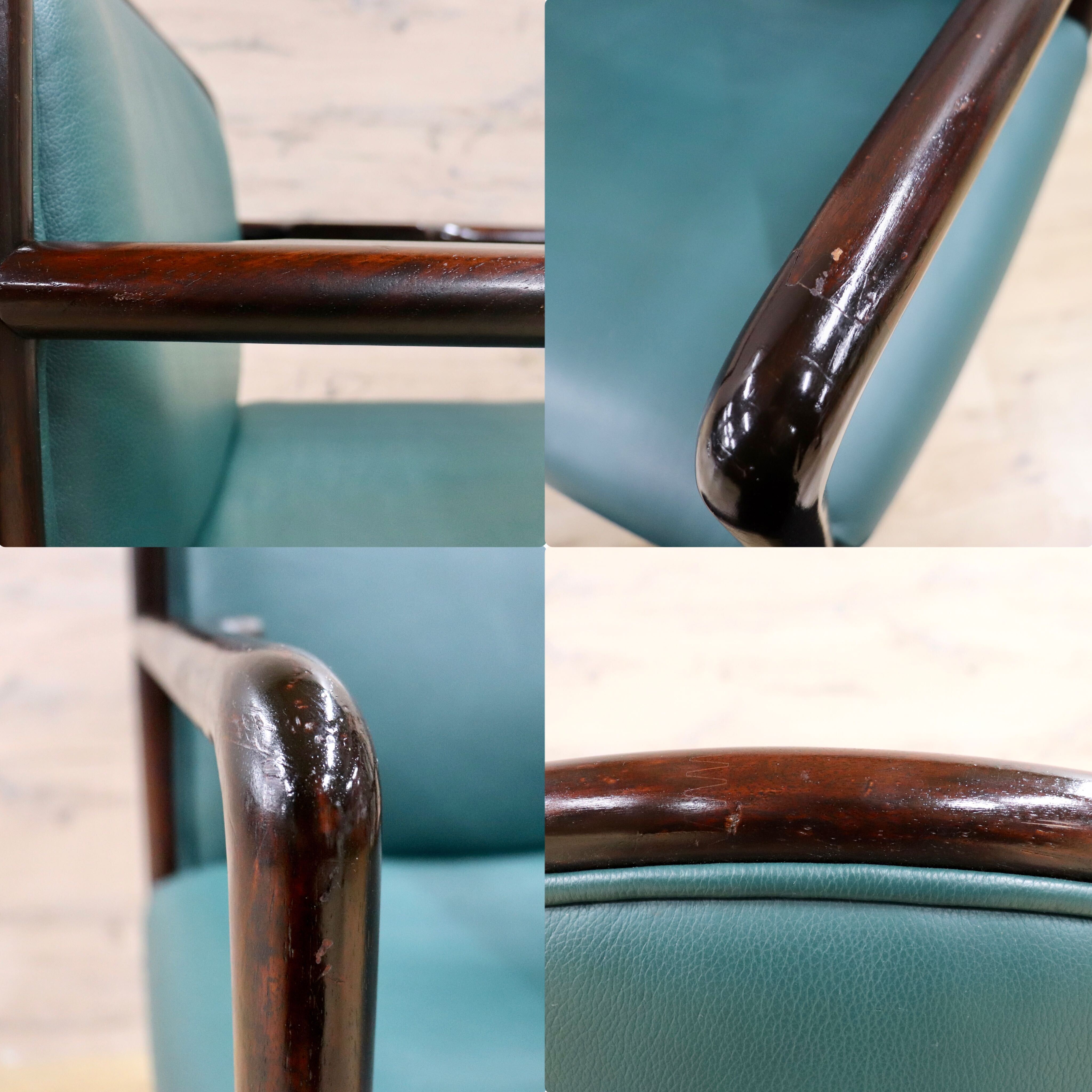 GMHH473A○CONDE HOUSE / カンディハウス インテリアセンター クイーン アームチェア ダイニングチェア レザー 北海道旭川 ビンテージ