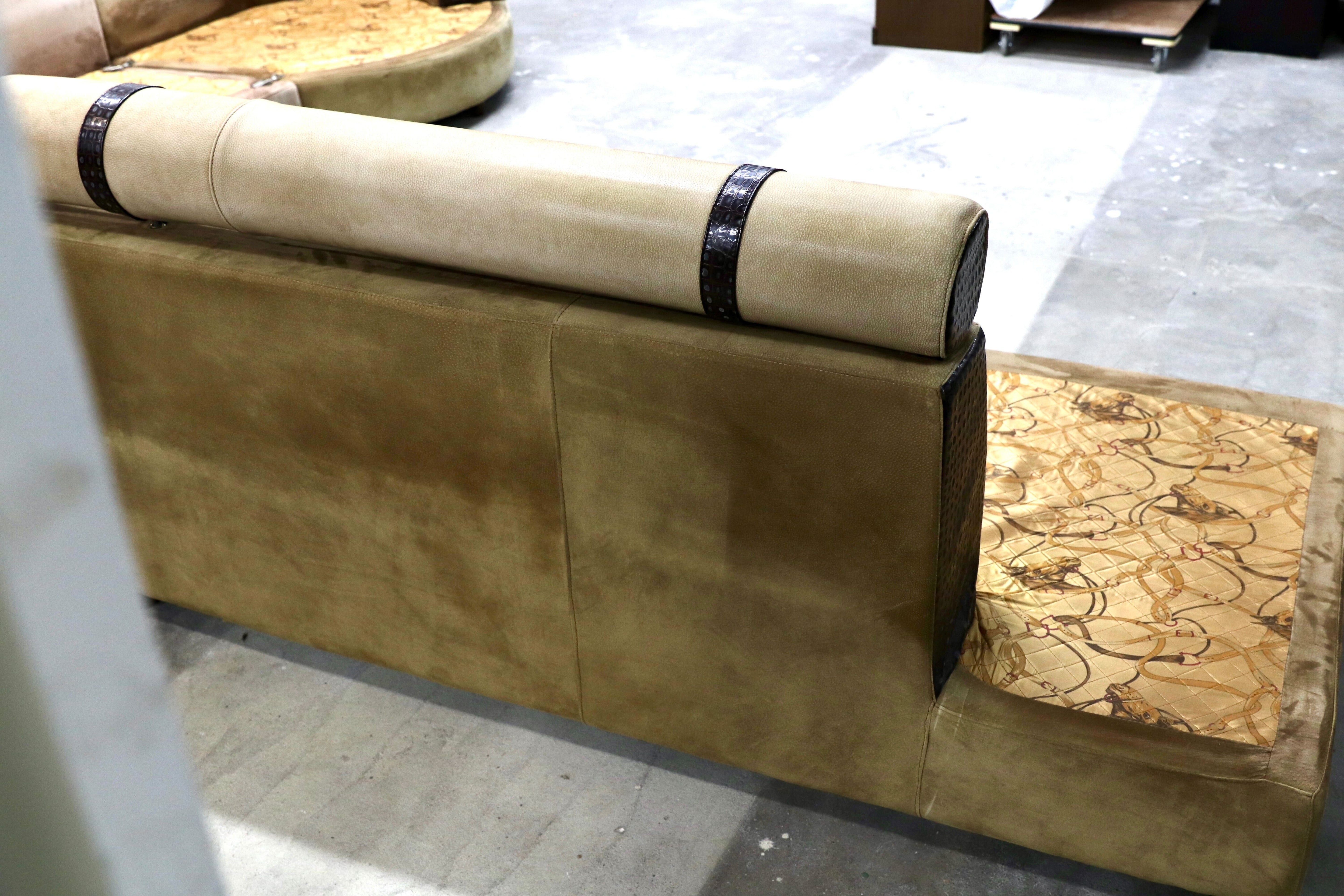 GMIK639○GUCCI / グッチ Formitalia フォルミタリア 最高級 カウチソファ セパレートソファ パオロ・グッチ イタリアモダン 約500万 稀少