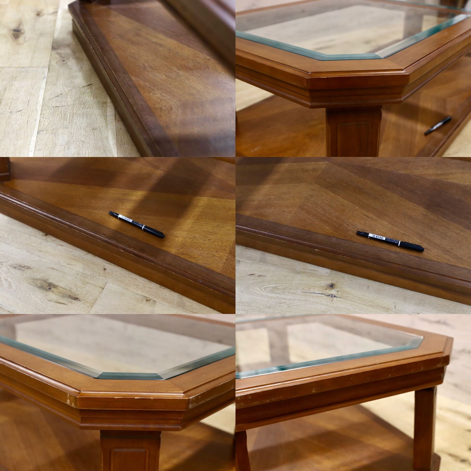 GMHH214○maruni / マルニ センターテーブル リビングテーブル 応接机 クラシック レトロ アンティーク 国産家具