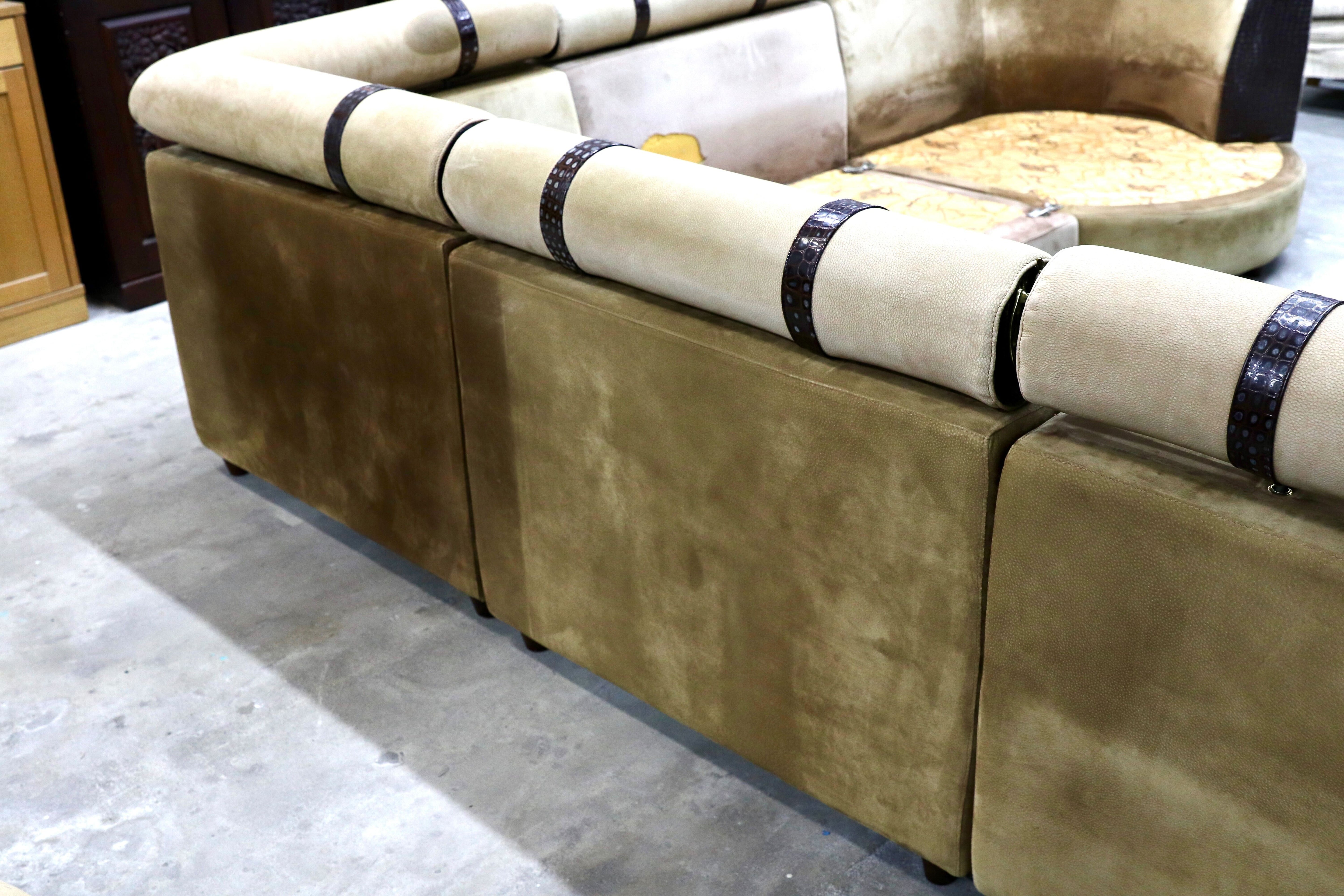 GMIK639○GUCCI / グッチ Formitalia フォルミタリア 最高級 カウチソファ セパレートソファ パオロ・グッチ イタリアモダン 約500万 稀少