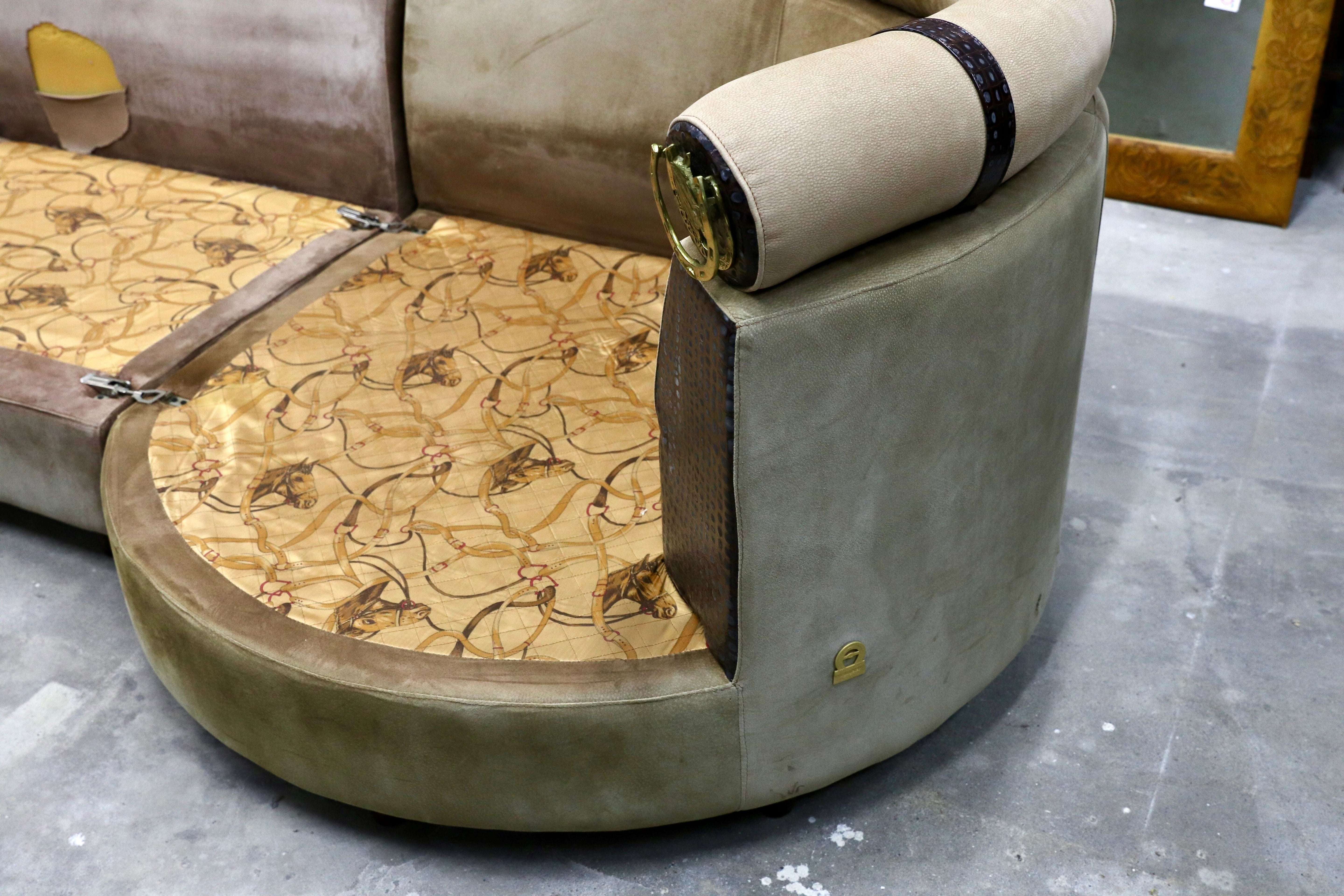 GMIK639○GUCCI / グッチ Formitalia フォルミタリア 最高級 カウチソファ セパレートソファ パオロ・グッチ イタリアモダン 約500万 稀少