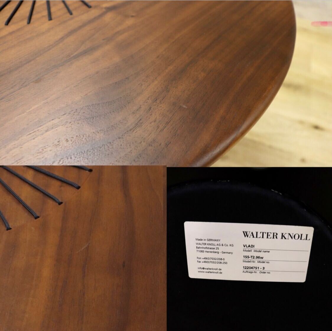 GMIO151B○Walter Knoll ウォルターノル Vladi Coffee Table ウォールナット材 コーヒーテーブル サイドテーブル Eoos 約25万 展示品