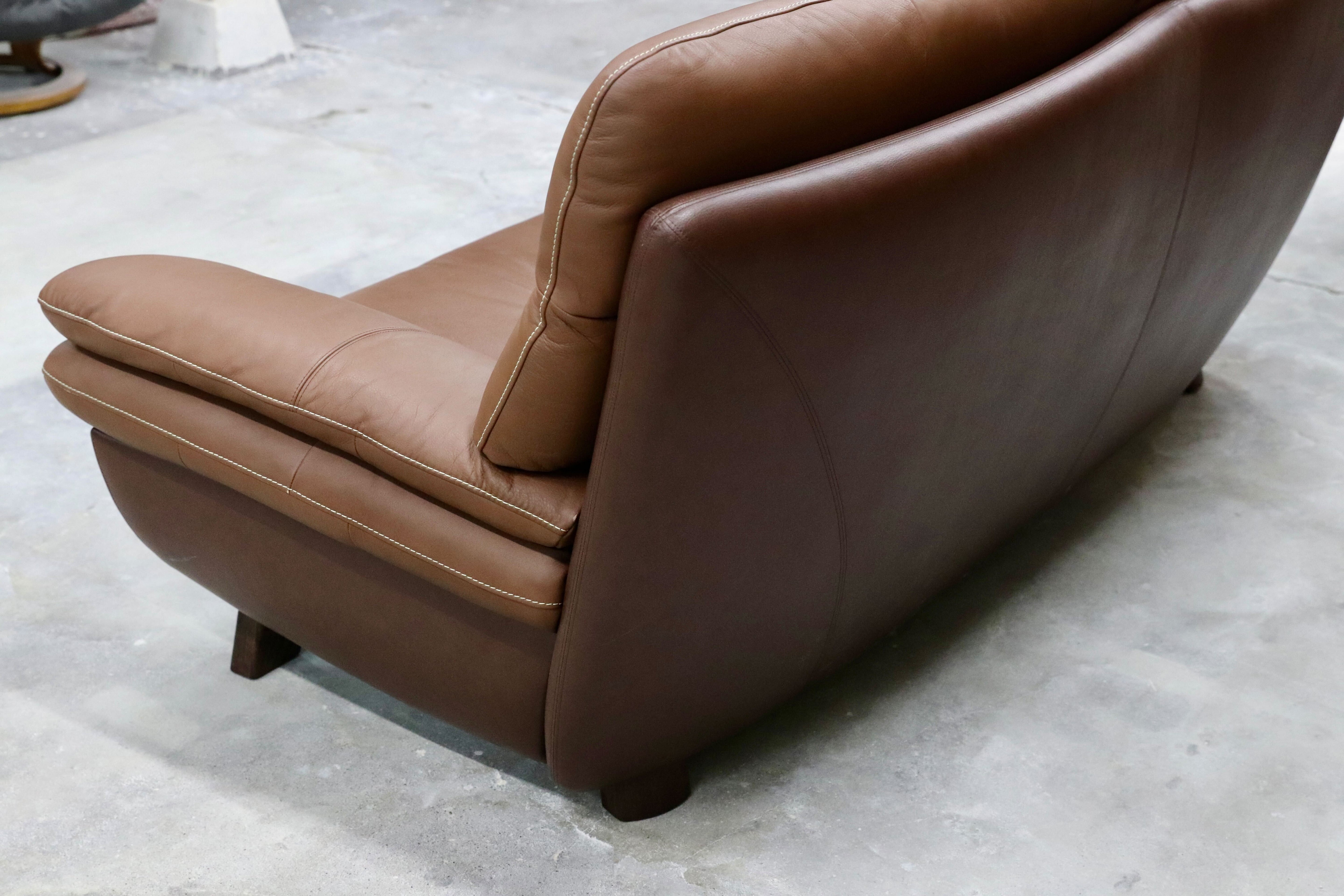 GMHS428○karimoku / カリモク ZT83 3人掛けソファ トリプルソファ 3シーター ブラウン 本革 ブラウン 長椅子 国産家具 約36万