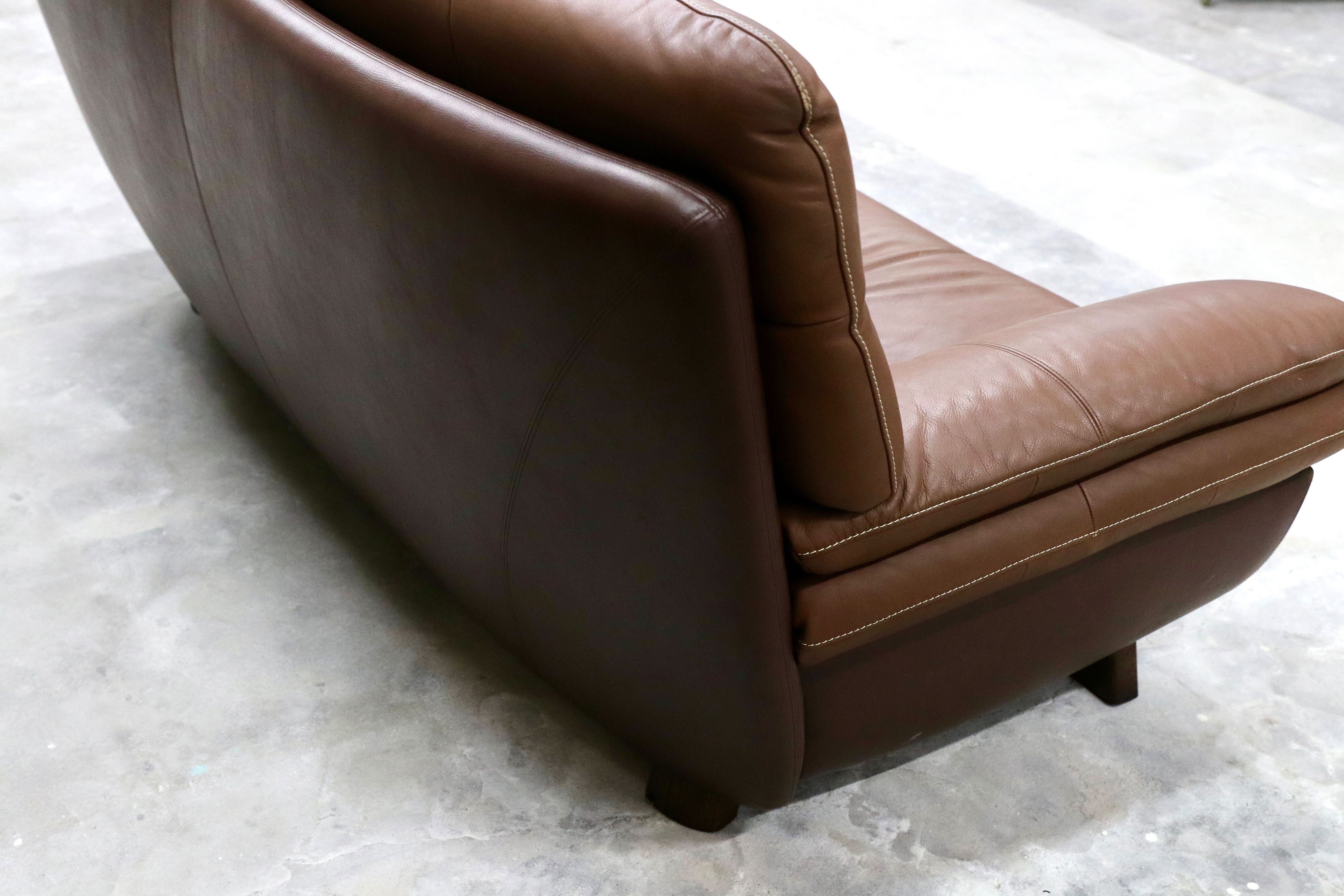 GMHS428○karimoku / カリモク ZT83 3人掛けソファ トリプルソファ 3シーター ブラウン 本革 ブラウン 長椅子 国産家具 約36万