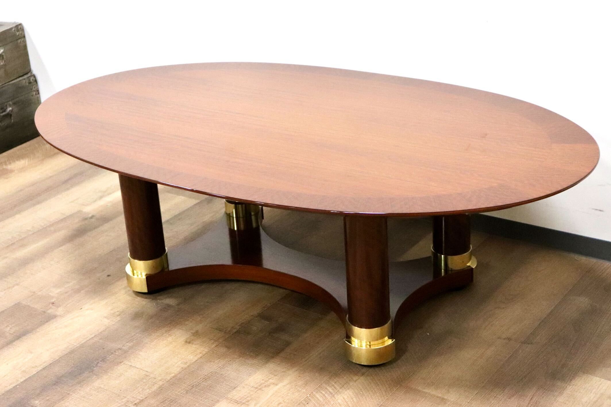 GMHS37○domani / ドマーニ Forza カクテルテーブル リビングテーブル ダニエラ材 グロッシーアンバー色 カリモク最高峰 定価約95万 美品