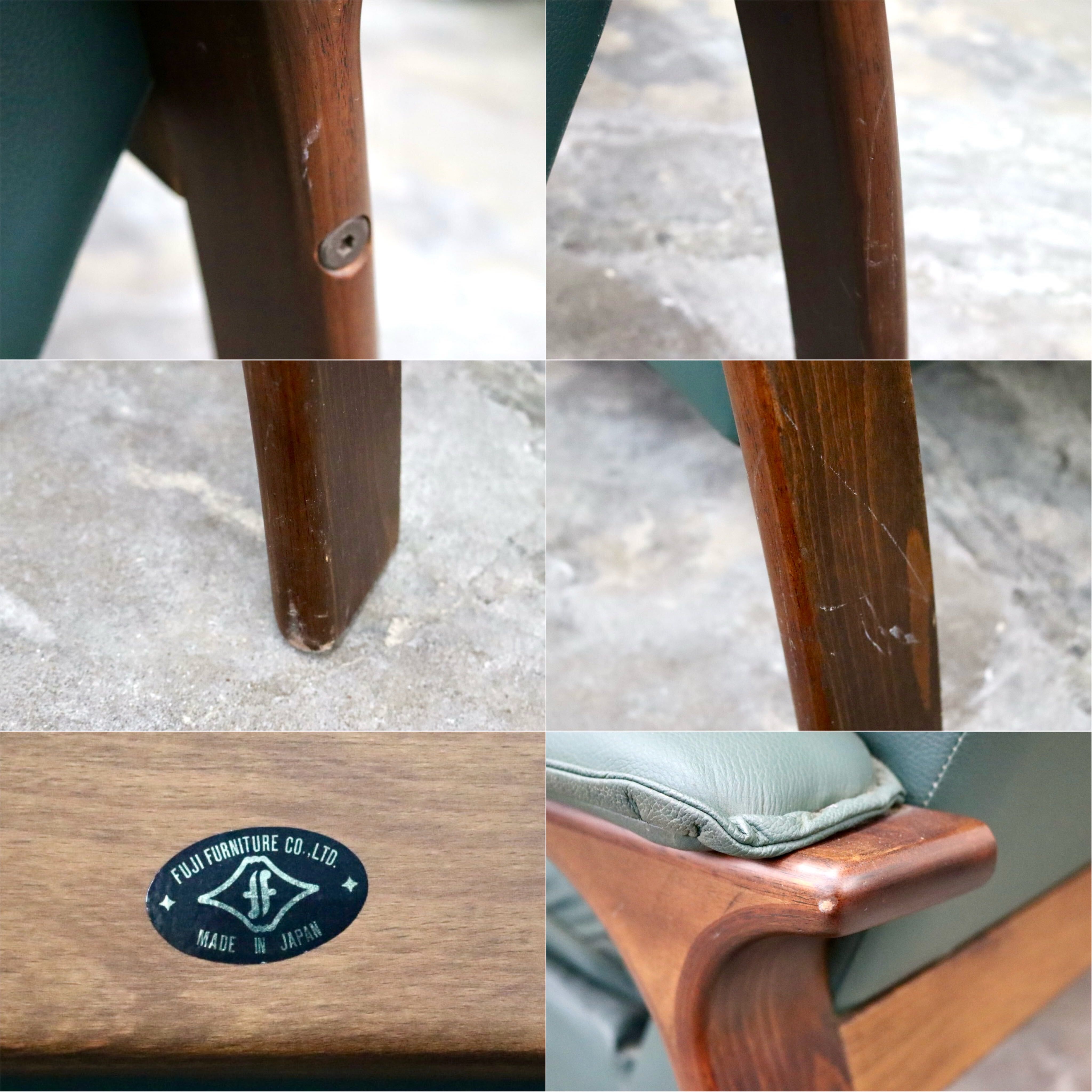 GMJK130A○冨士ファニチア / FUJI FURNITURE 3人掛けソファ トリプルソファ ハイバック 椅子 チェア 本革 曲木 ヴィンテージ 国産家具