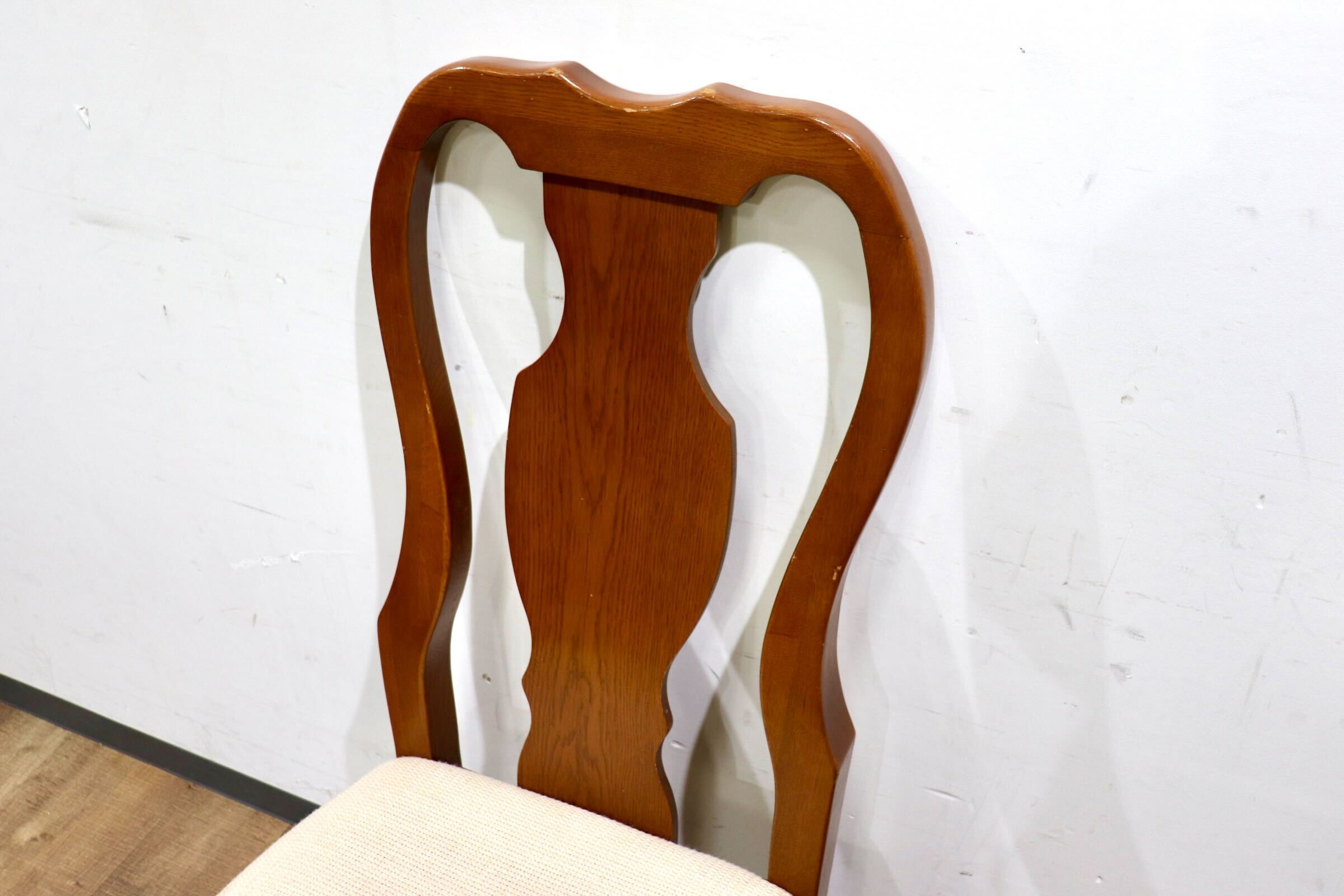 GMHH342D○IDC大塚家具 ブライトン ダイニング ダイニングチェア 食卓椅子 椅子 ファブリック アイボリー ハイバック 猫脚 クラシック