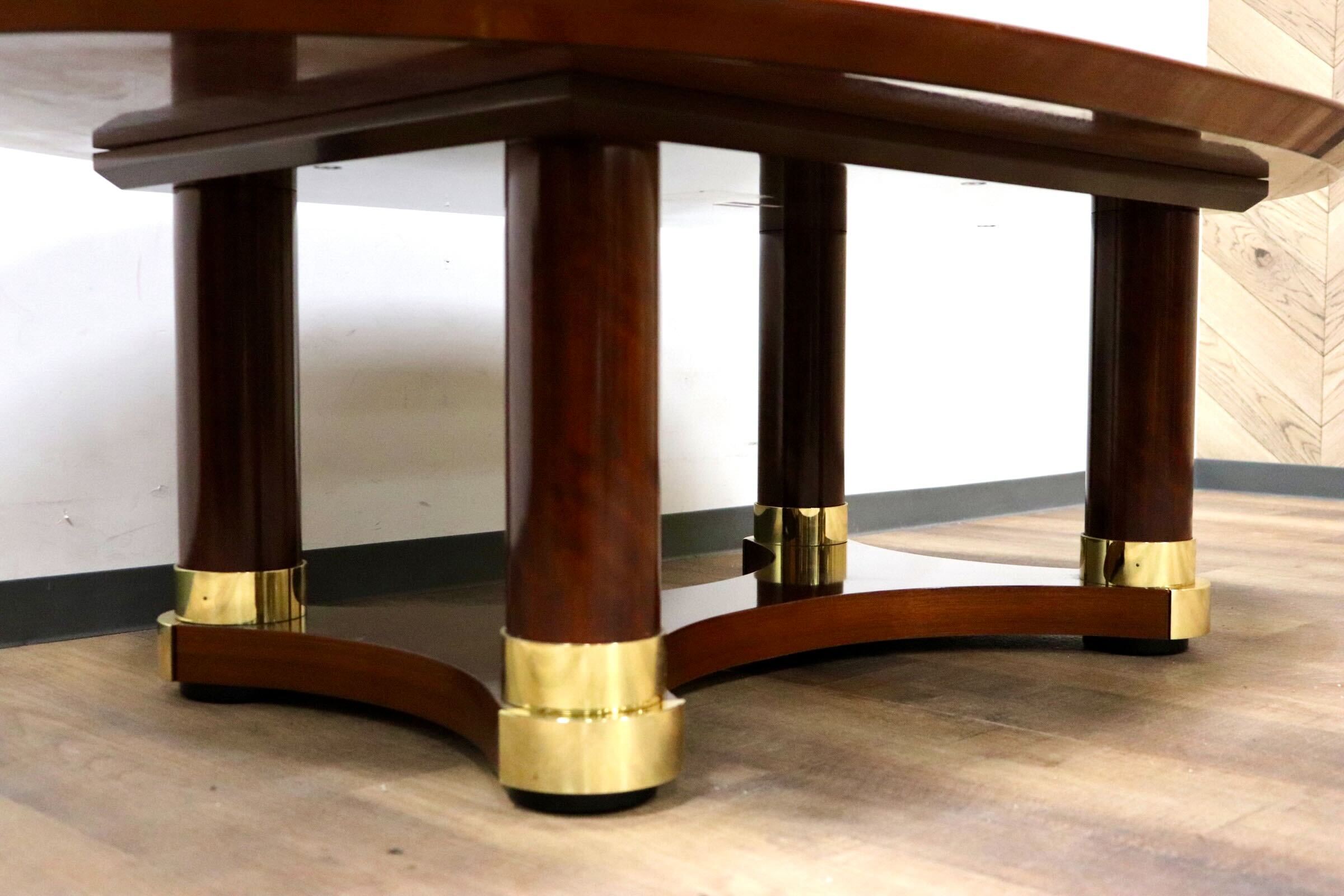 GMHS37○domani / ドマーニ Forza カクテルテーブル リビングテーブル ダニエラ材 グロッシーアンバー色 カリモク最高峰 定価約95万 美品