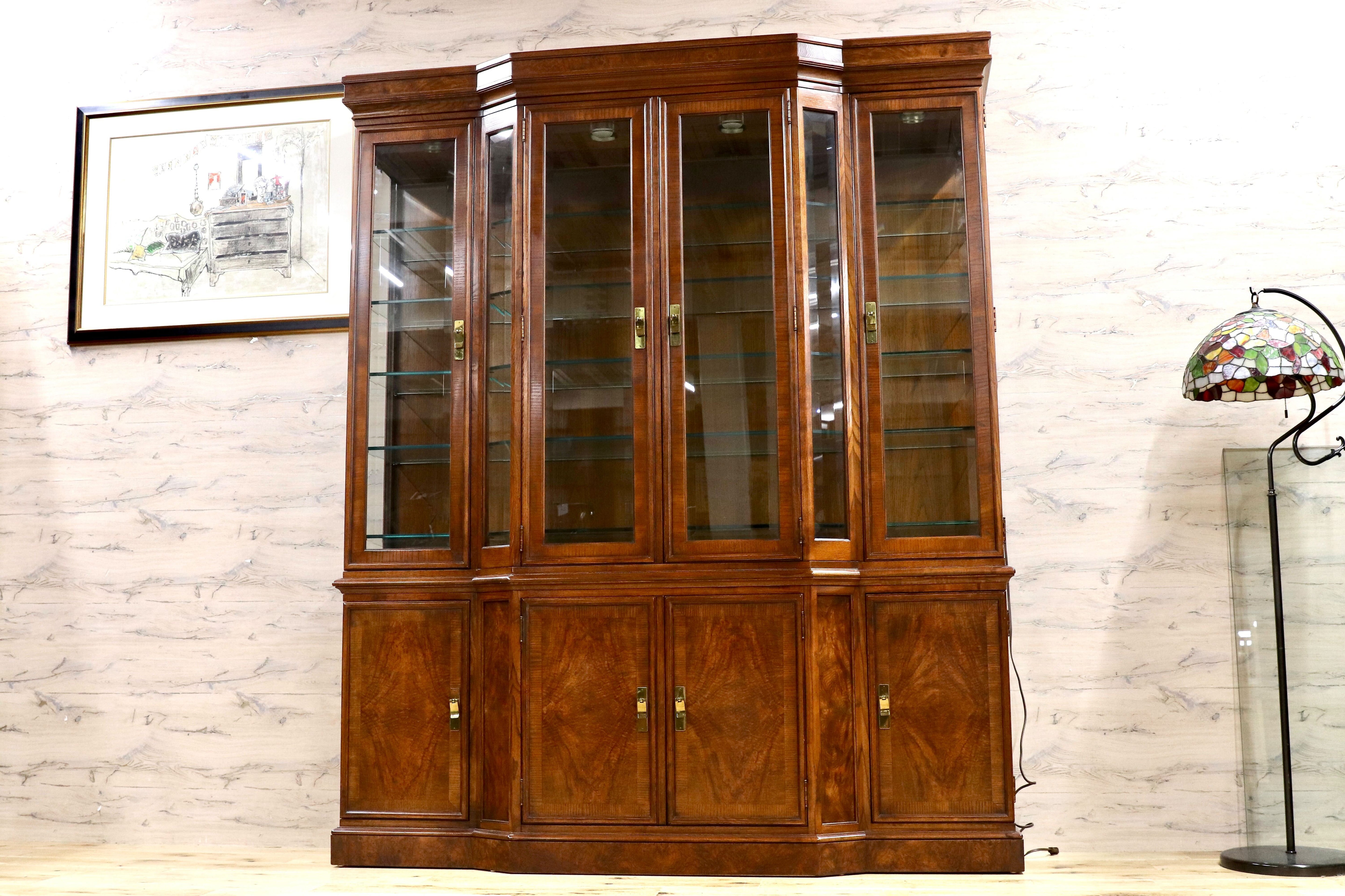 GMHK133○DREXEL HERITAGE / ドレクセルヘリテイジ CHINA チャイナ キャビネット 飾り棚 クラシック 最高級 約150万 稀少