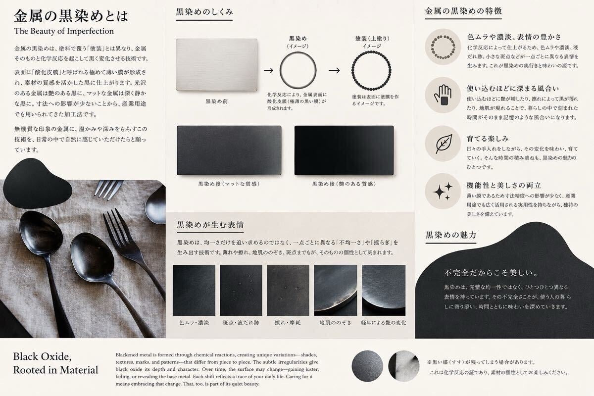 GMJO65○カトラリーセット 贈り物B つやつや 黒染め スプーン フォーク 燕三条 日本製 未使用品