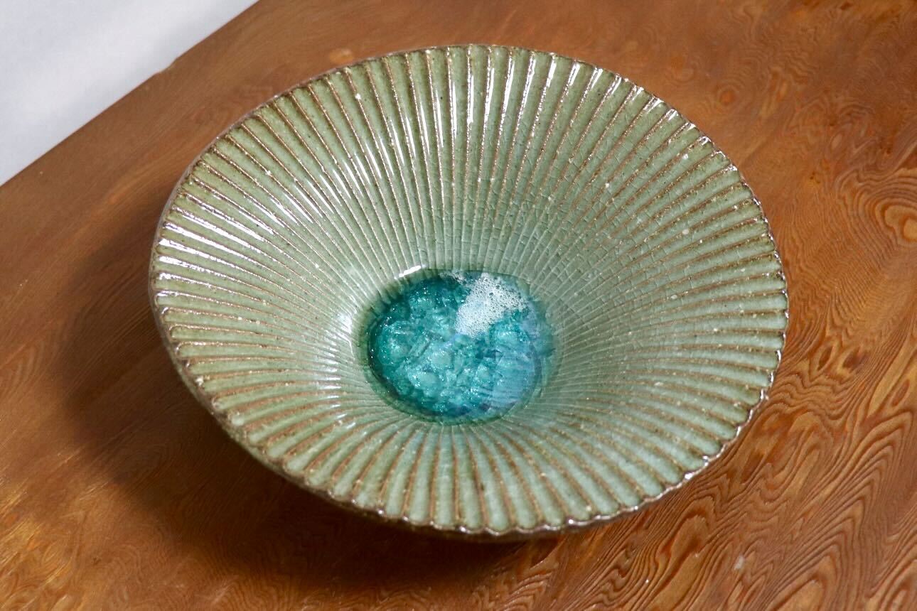 GMIO500F◯丹山窯 丹波焼 傘皿 陶器 丹波篠山 伝統工芸 未使用