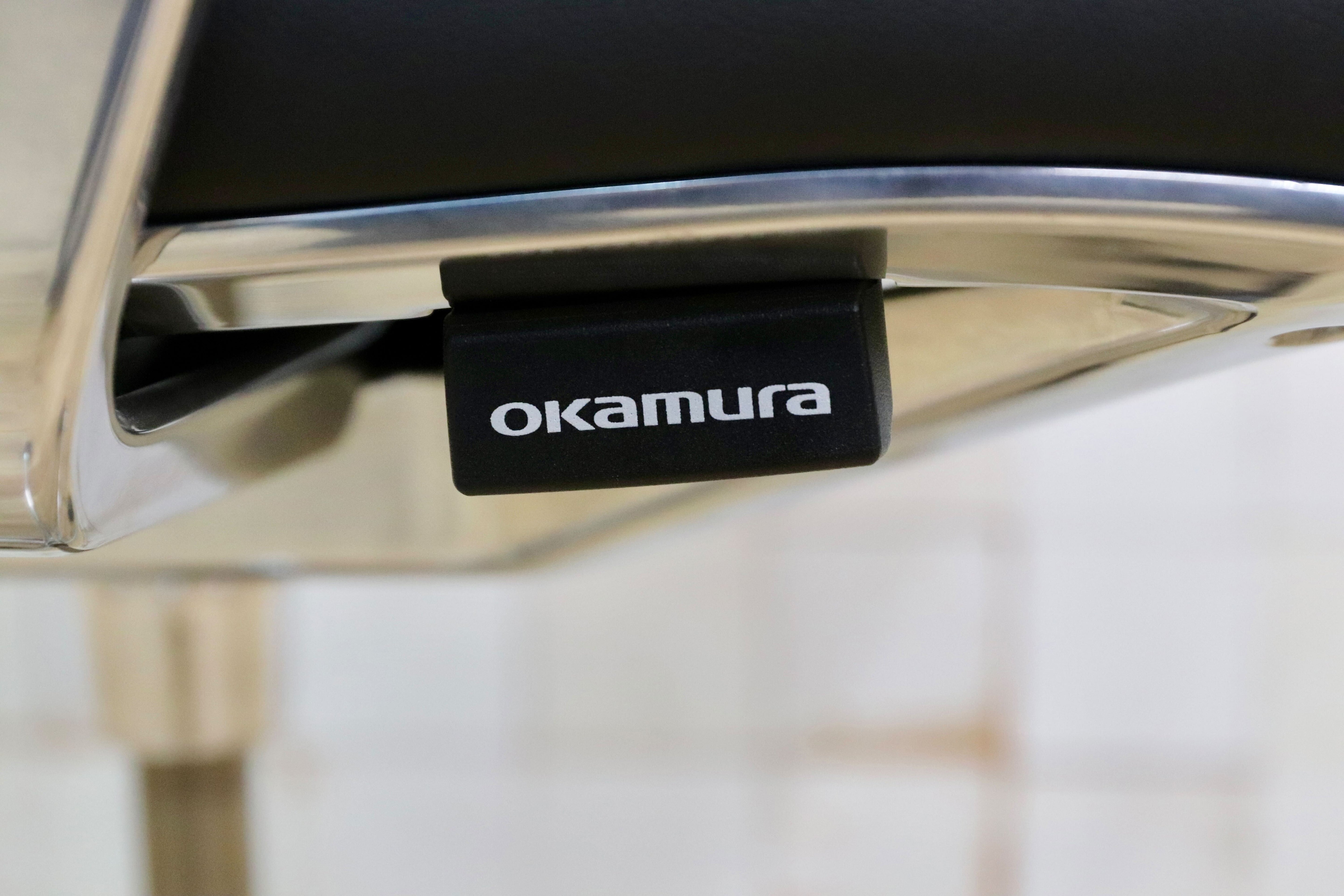 GMIK678I○okamura / オカムラ CRAFTIE クラフティー デスクチェア オフィスチェア アームチェア 本革 ウォールナット 定価約38万 展示品