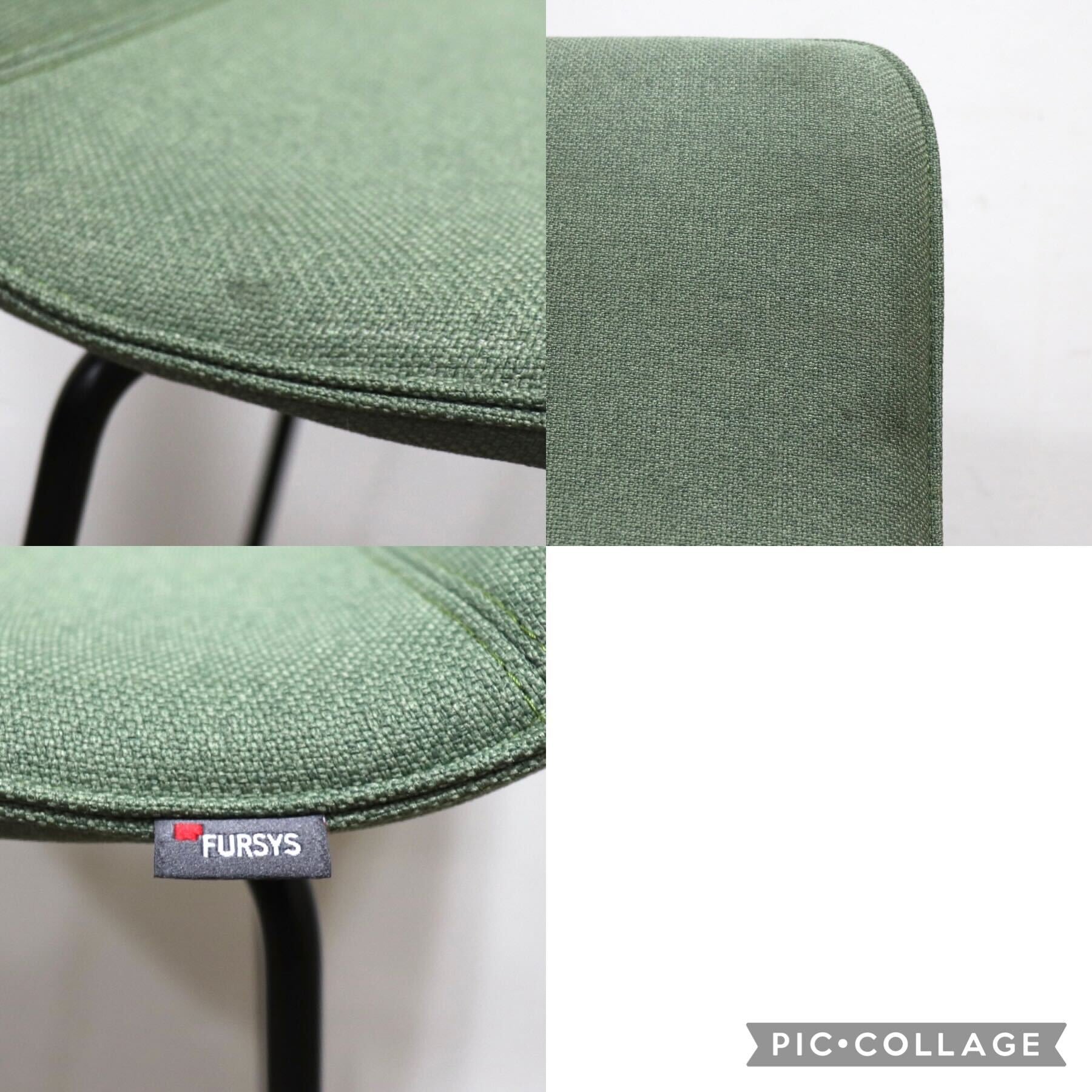 GMHK197A○FURSYS / ファシス BARSTOOL PLUS カウンターチェア ハイチェア 椅子 インダストリアル ファブリック 定価約3.6万 展示品