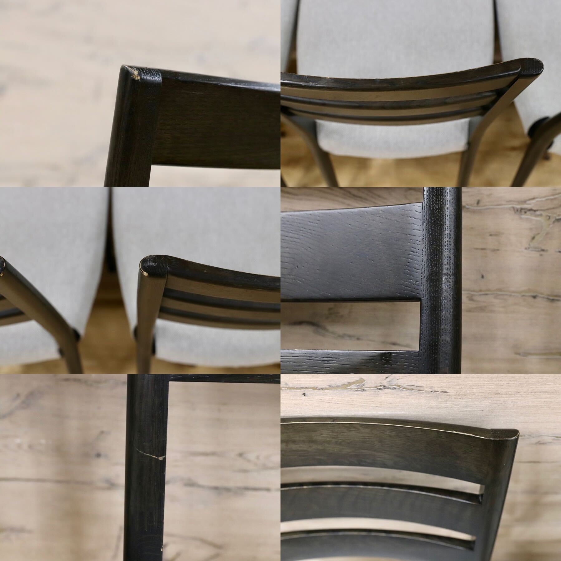 GMHN93○karimoku / カリモク ダイニングチェア 食卓椅子 4脚セット ファブリック オーク カバーリング 国産家具 定価約24万