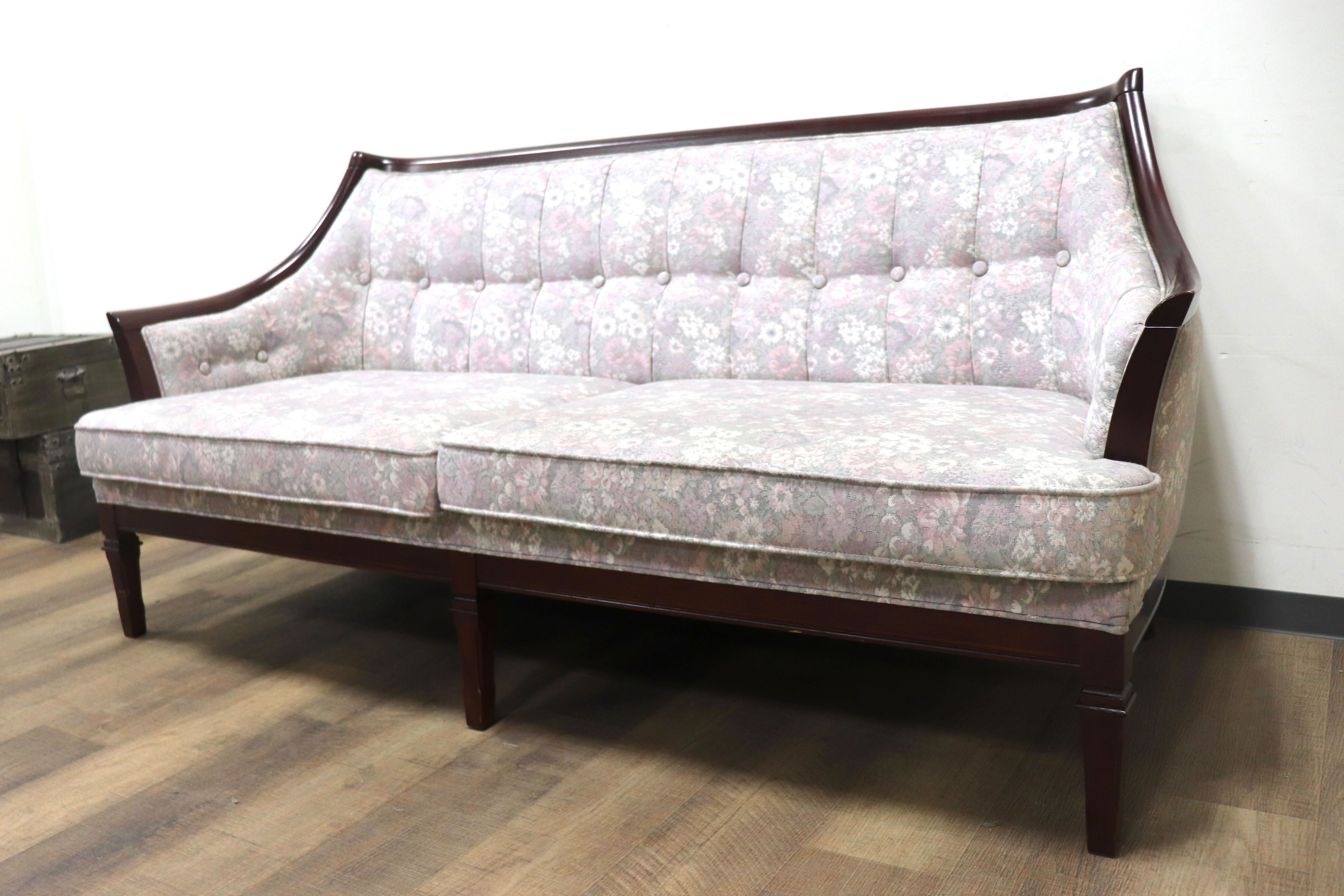 GMHS59○maruni / マルニ 地中海 サランテ 2人掛けソファ ラブソファ 2シーター アームソファ ファブリック 花柄 定価約27万