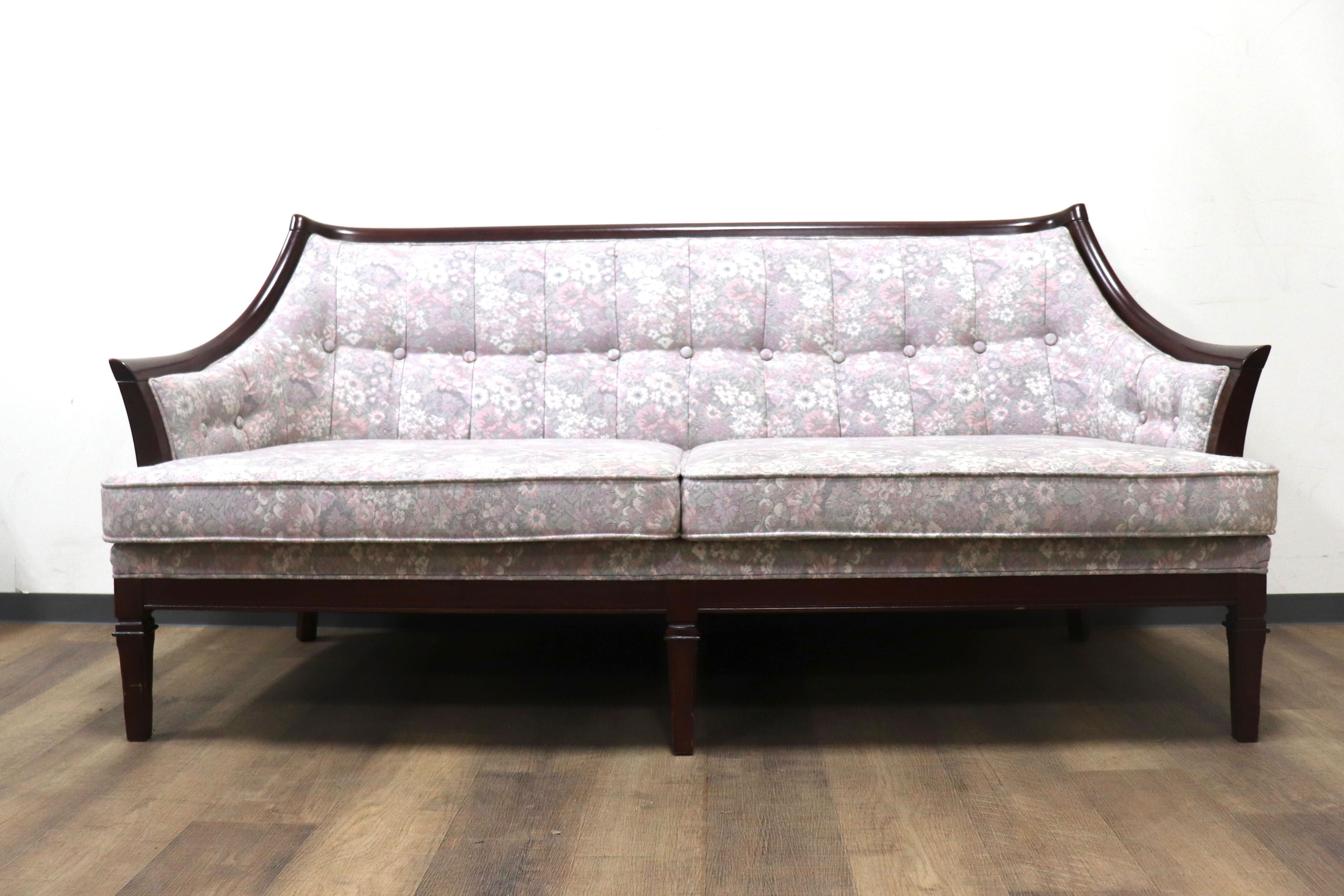 GMHS59○maruni / マルニ 地中海 サランテ 2人掛けソファ ラブソファ 2シーター アームソファ ファブリック 花柄 定価約27万