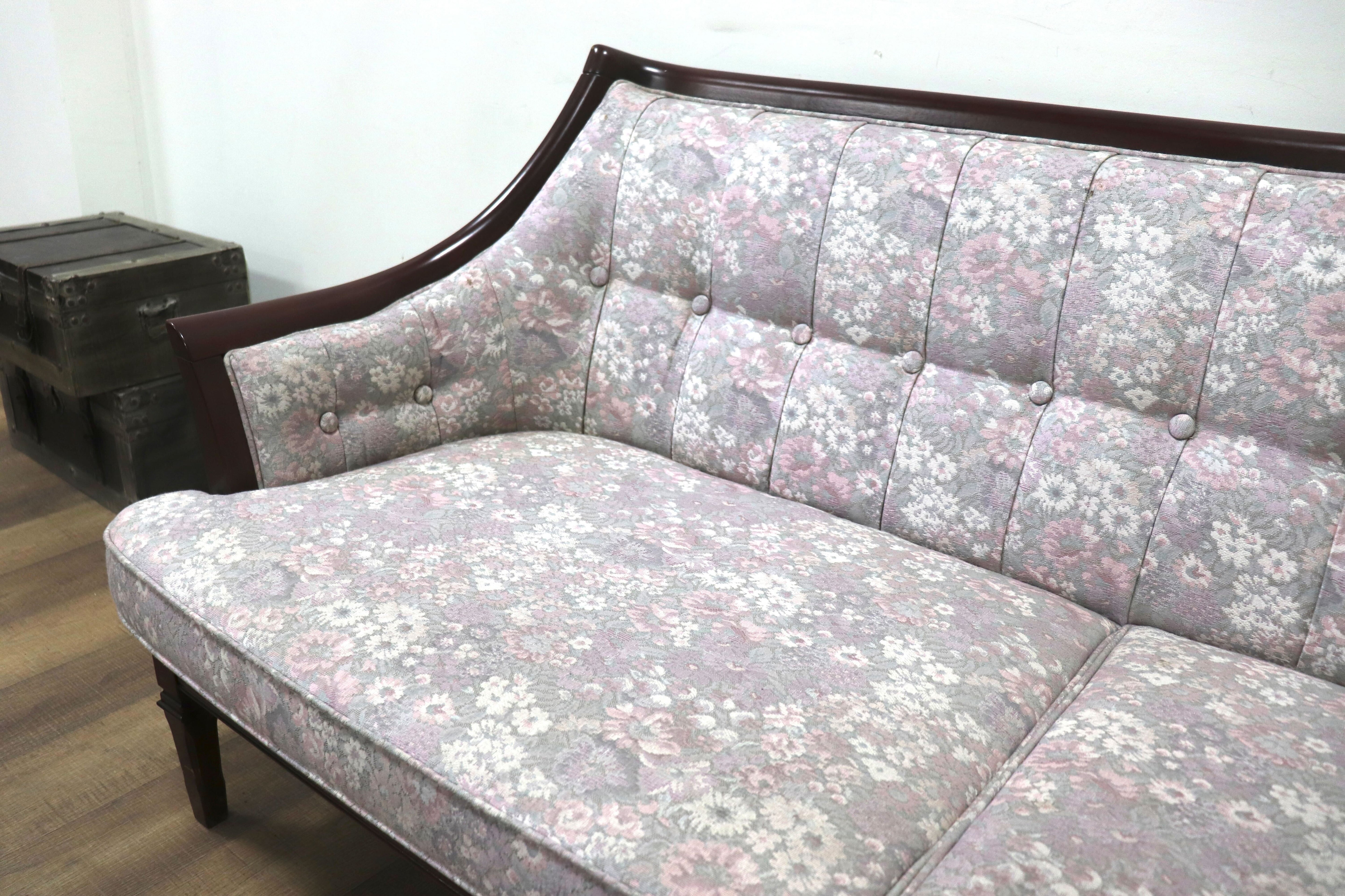 GMHS59○maruni / マルニ 地中海 サランテ 2人掛けソファ ラブソファ 2シーター アームソファ ファブリック 花柄 定価約27万